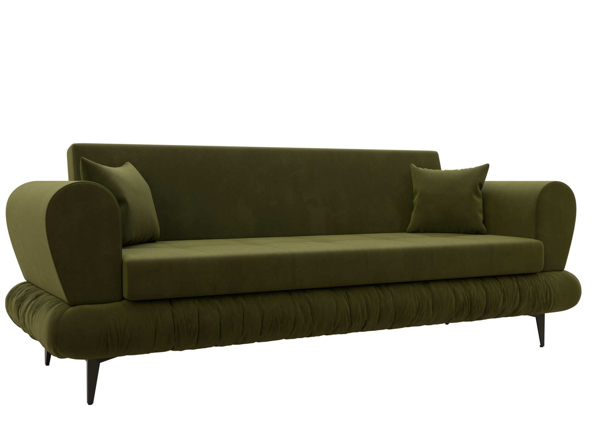 Изображение товара Диван раскладной Лига диванов 239x87x88 см вельвет цвет зеленый