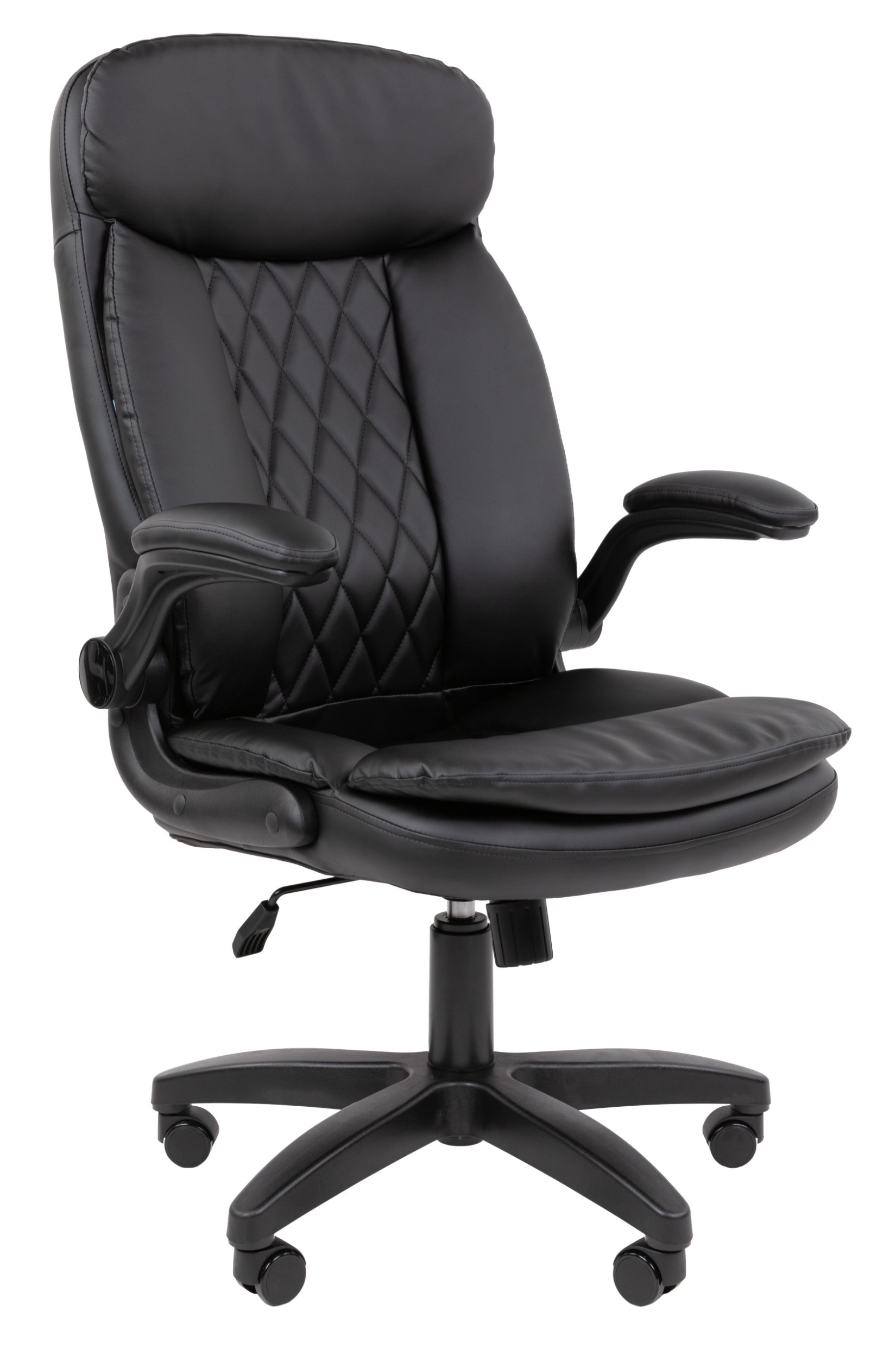 Изображение товара Офисное кресло Chairman 533 эко кожа черное регулируемое механика ролики сталь