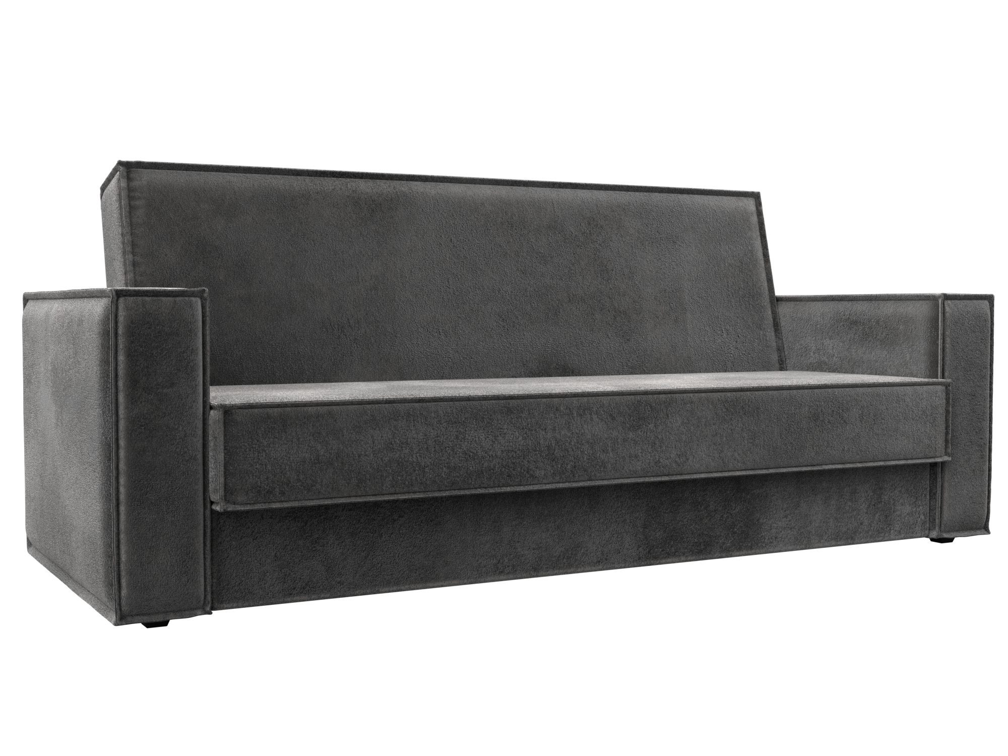 Изображение товара Диван раскладной Лига диванов Куба 127457_спб 214x90x81 см велюр цвет tower 10 серый