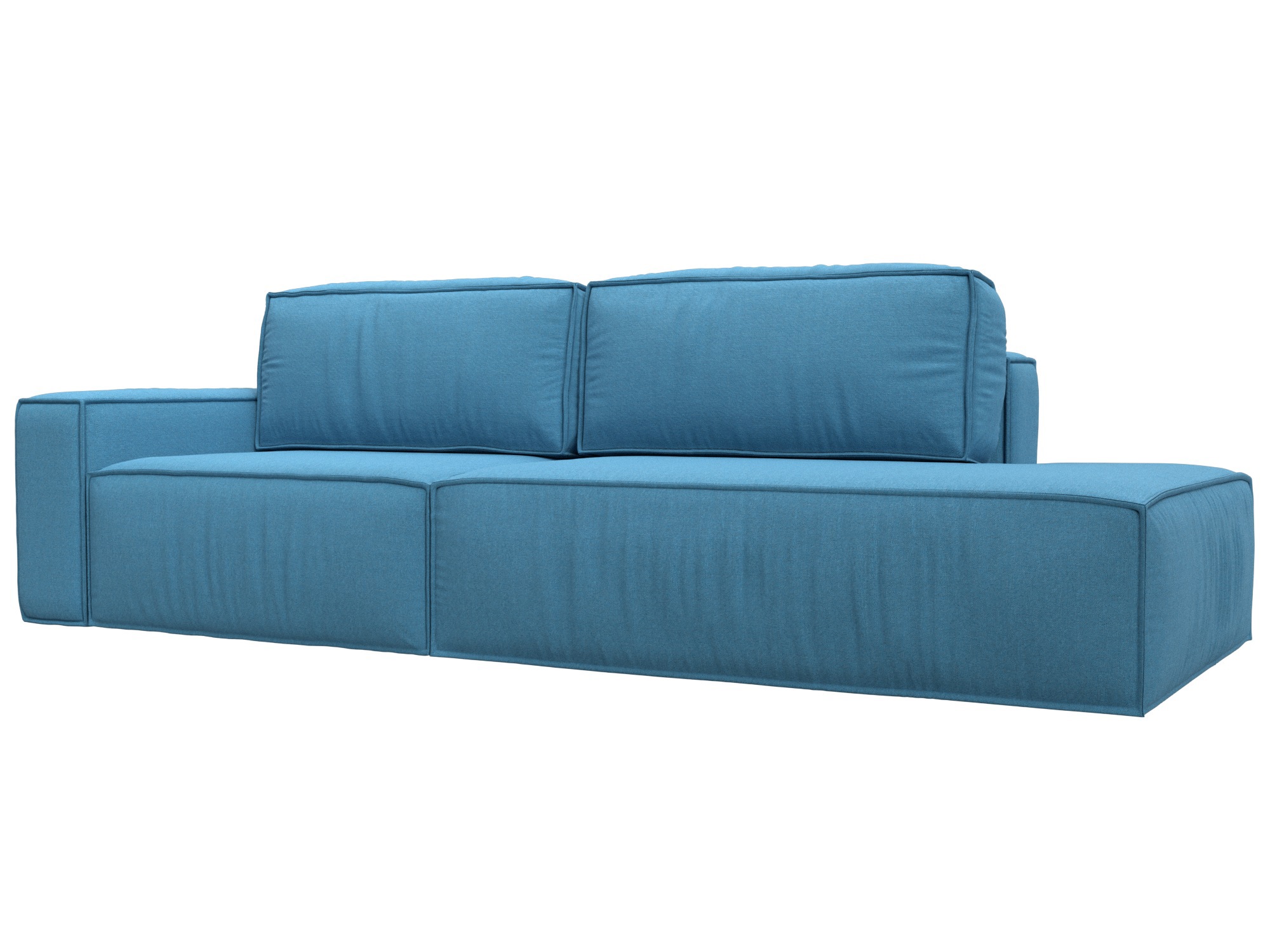 Изображение товара Диван раскладной Лига диванов 125057L_спб 280x90x118 см рогожка цвет амур 10 голубой