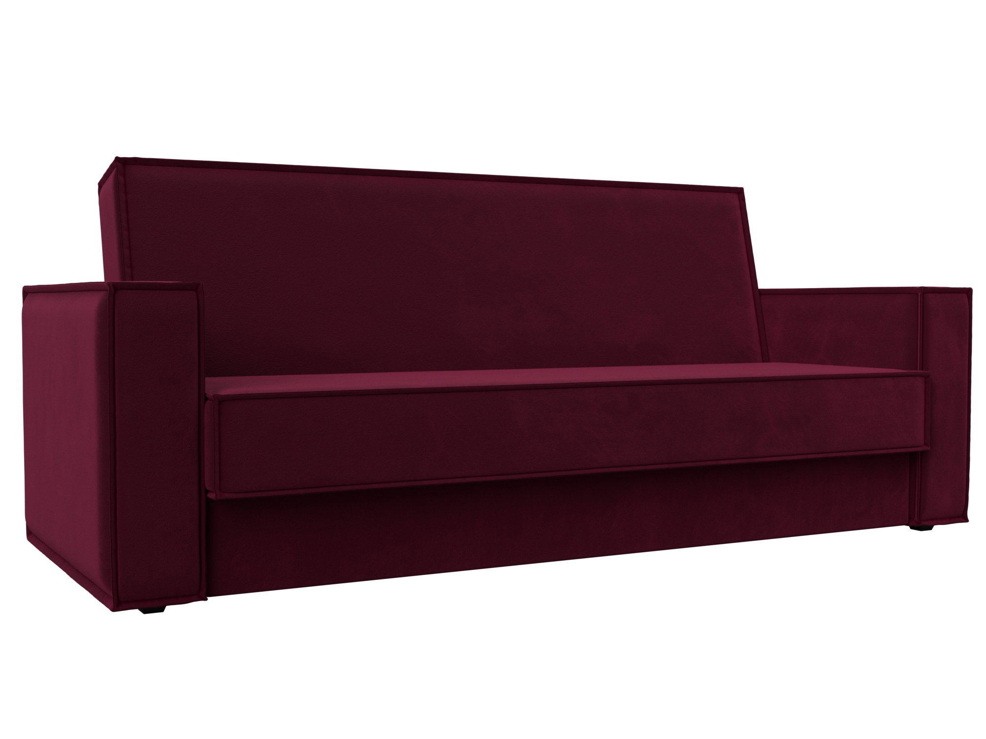 Изображение товара Диван раскладной Лига диванов 214x90x81 см вельвет цвет бордовый