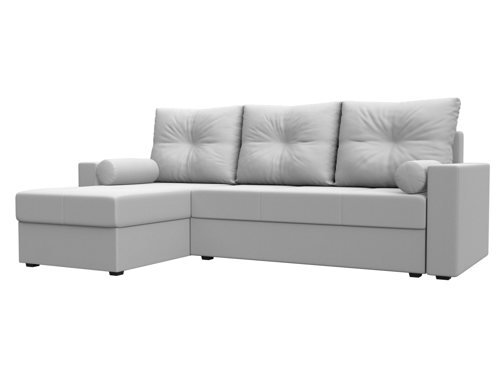 Изображение товара Диван раскладной Лига диванов 114077L_спб 230x87x142 см эко-кожа цвет белый