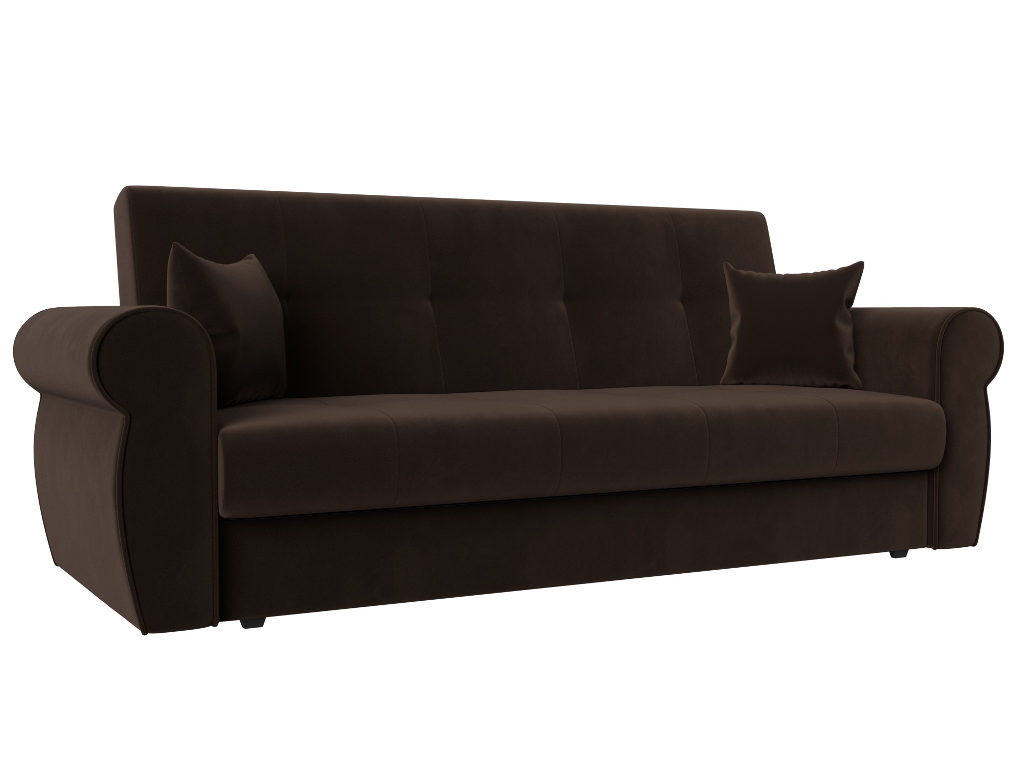 Изображение товара Диван раскладной Лига диванов 222x90x83 см вельвет коричневый