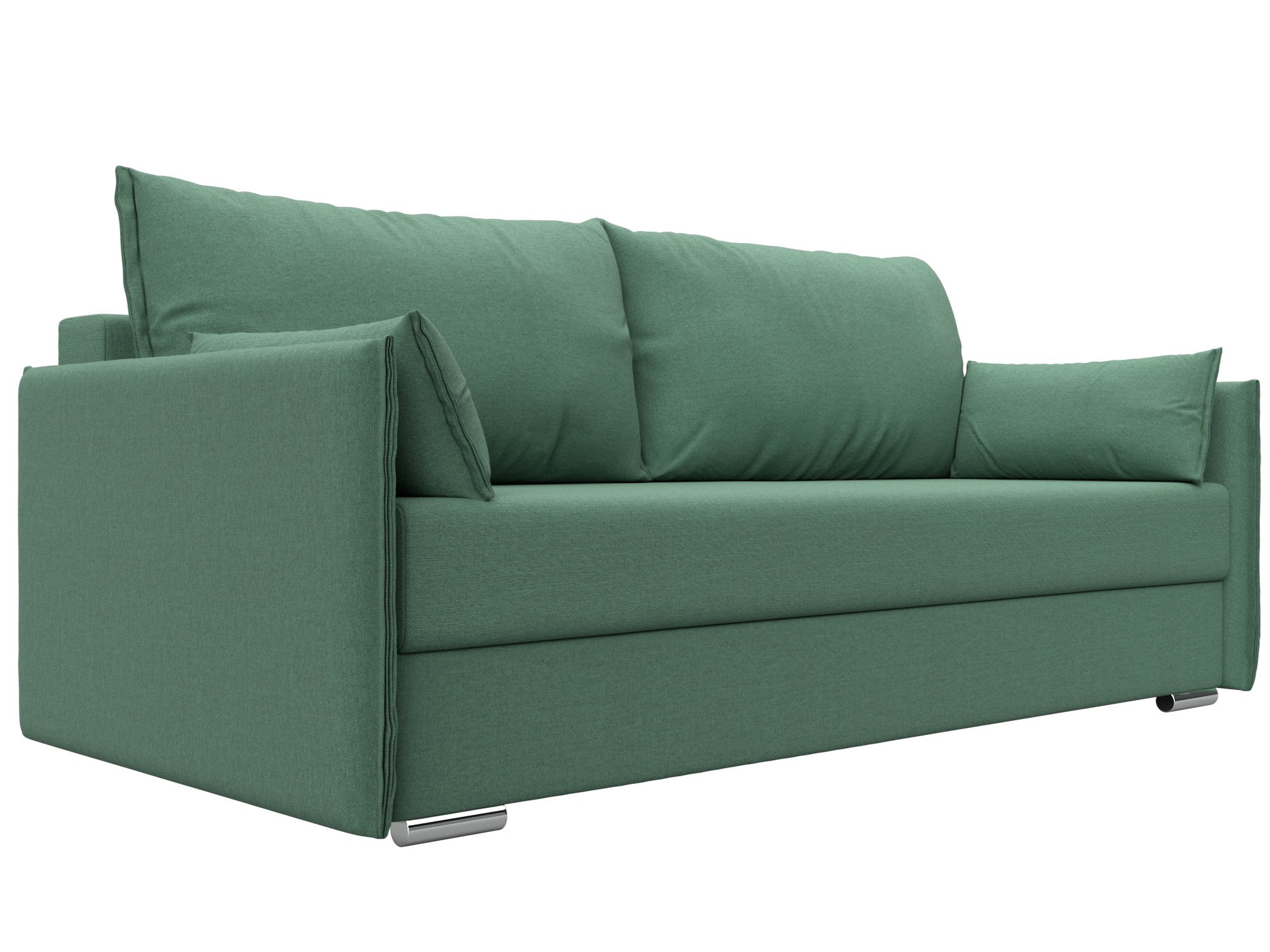 Изображение товара Диван раскладной Лига диванов 203x90x105 см рогожка зеленый классика