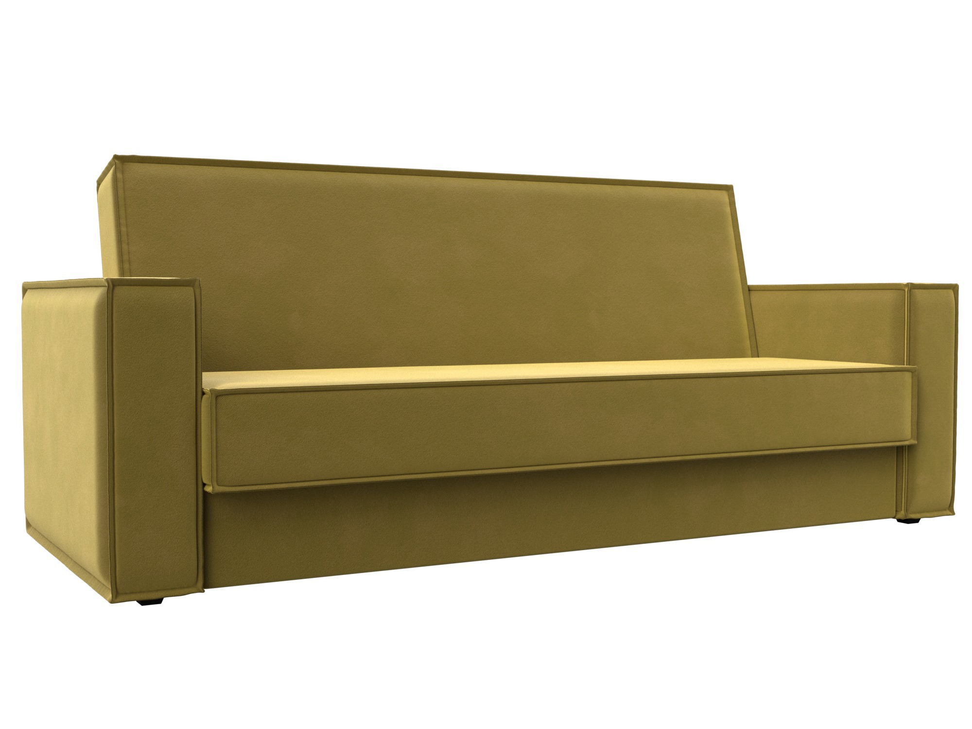 Изображение товара Диван раскладной Лига диванов 214x90x81 см вельвет цвет желтый