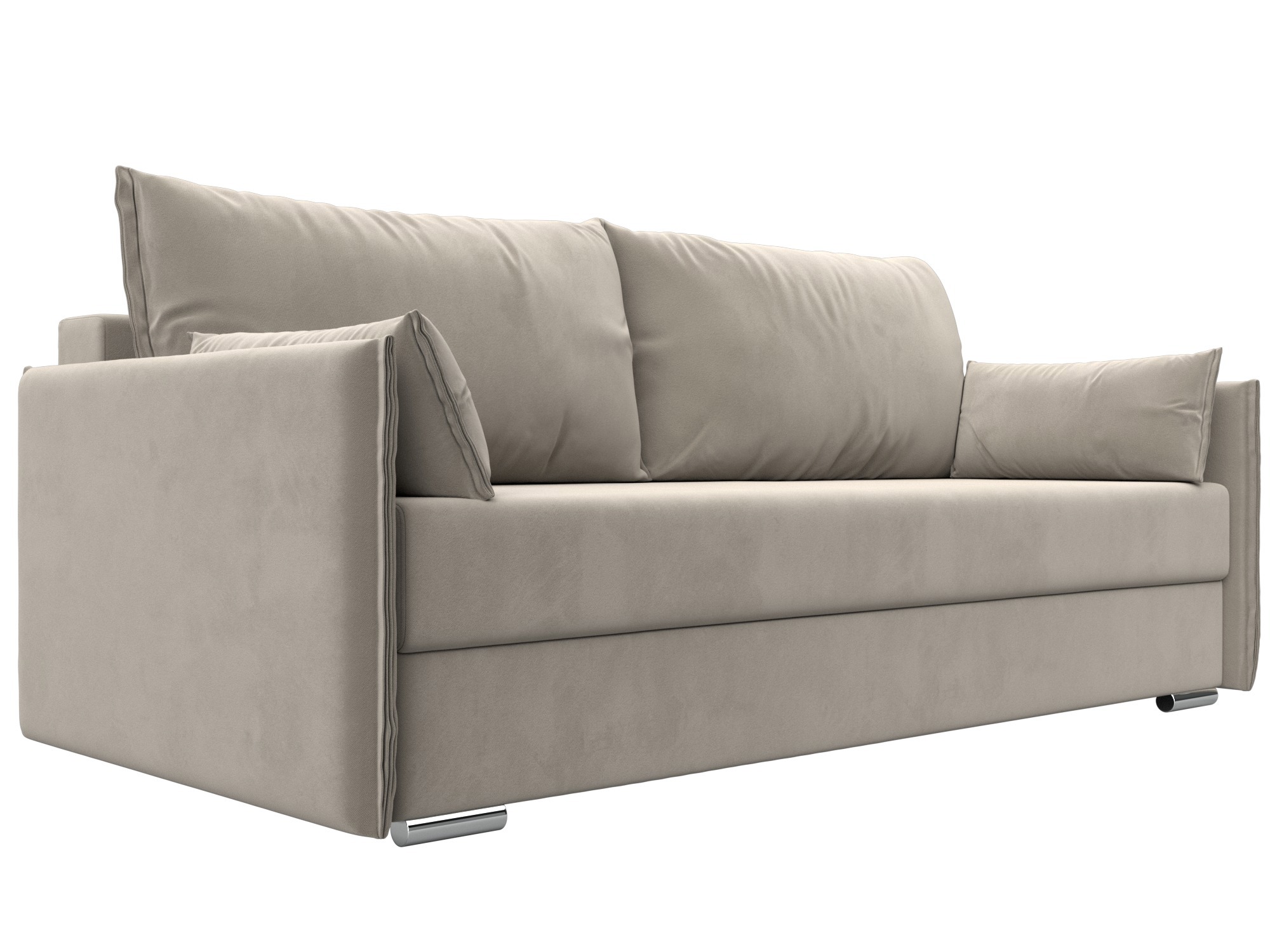 Изображение товара Диван раскладной Лига диванов 203x90x105 см вельвет бежевый классический стиль