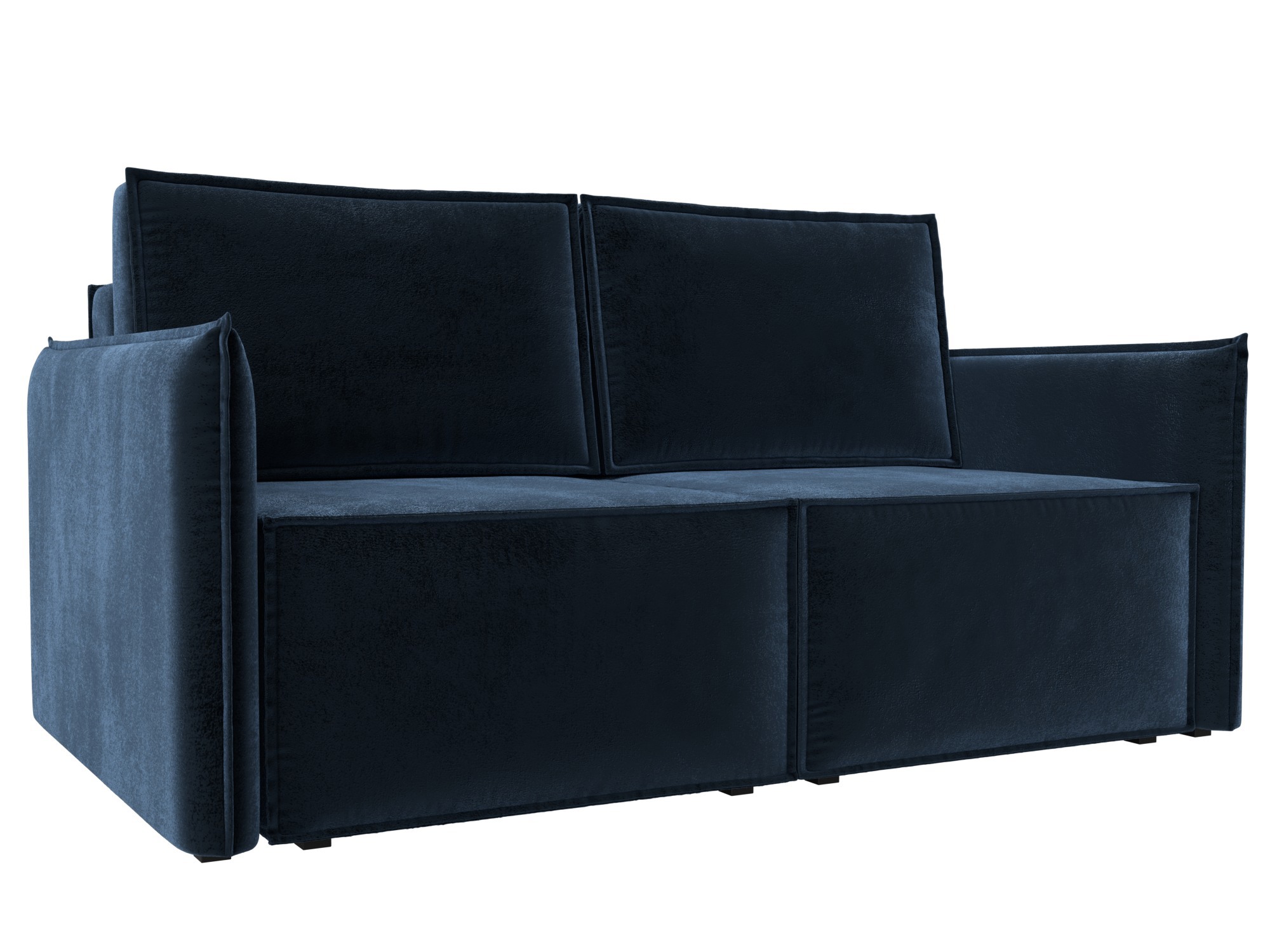 Изображение товара Диван раскладной Лига диванов Либерти мини велюр синий