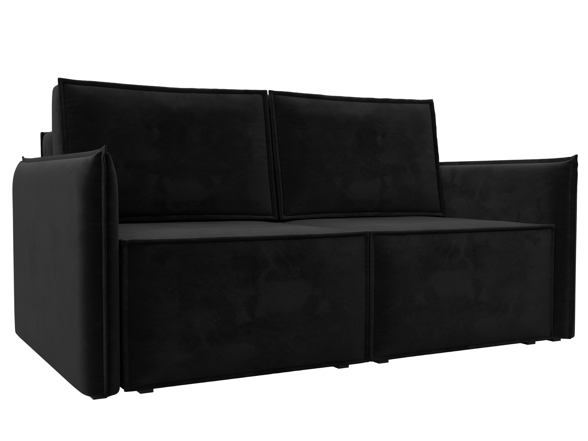 Изображение товара Диван раскладной Лига диванов Либерти мини 159x94x108 см велюр черный