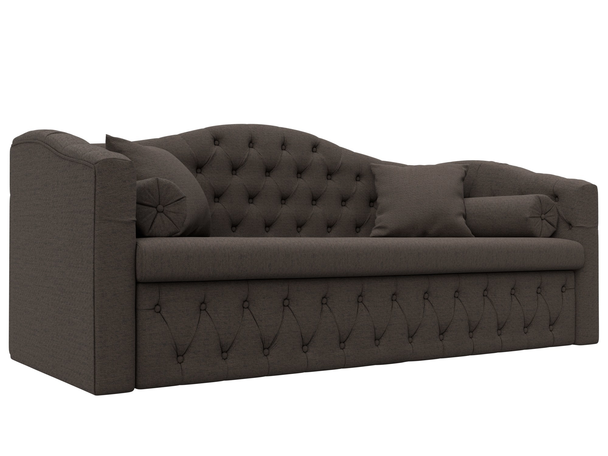 Изображение товара Диван раскладной Лига диванов 210x102x86 см рогожка цвет амур 05 коричневый