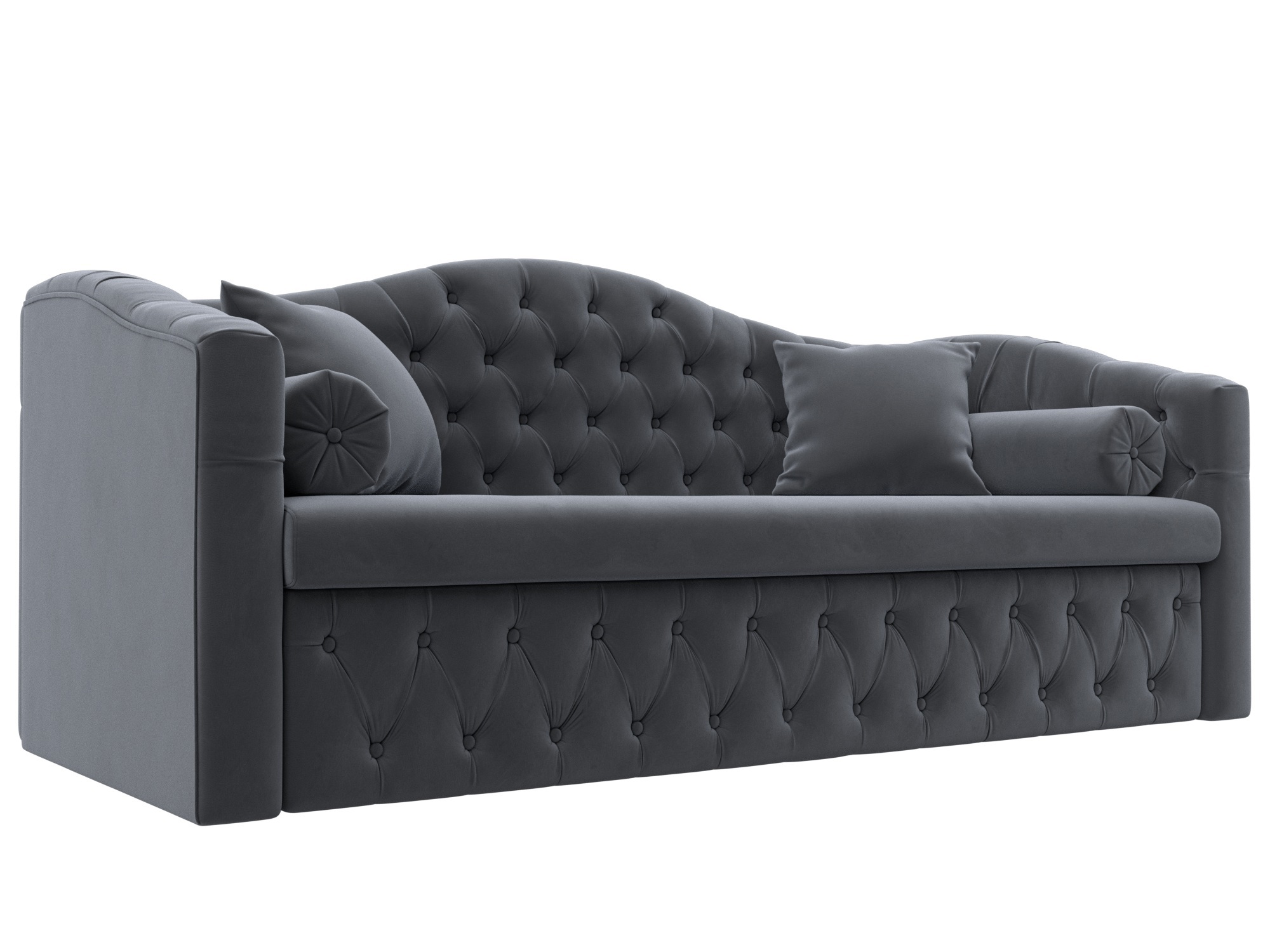 Изображение товара Диван раскладной Лига диванов Мечта 210x102x86 см велюр серый