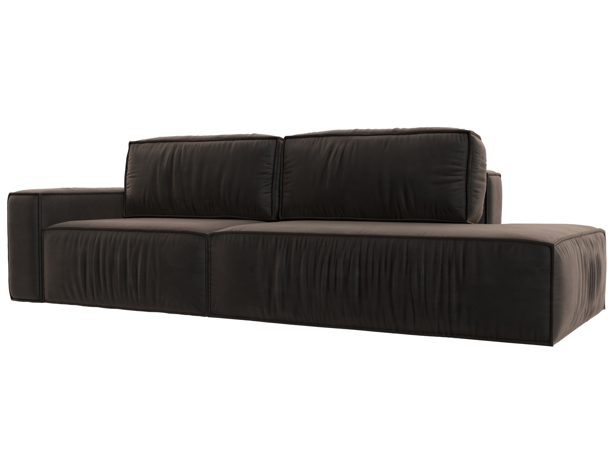 Изображение товара Диван раскладной Лига диванов 116791L_спб 280x90x118 см велюр цвет коричневый