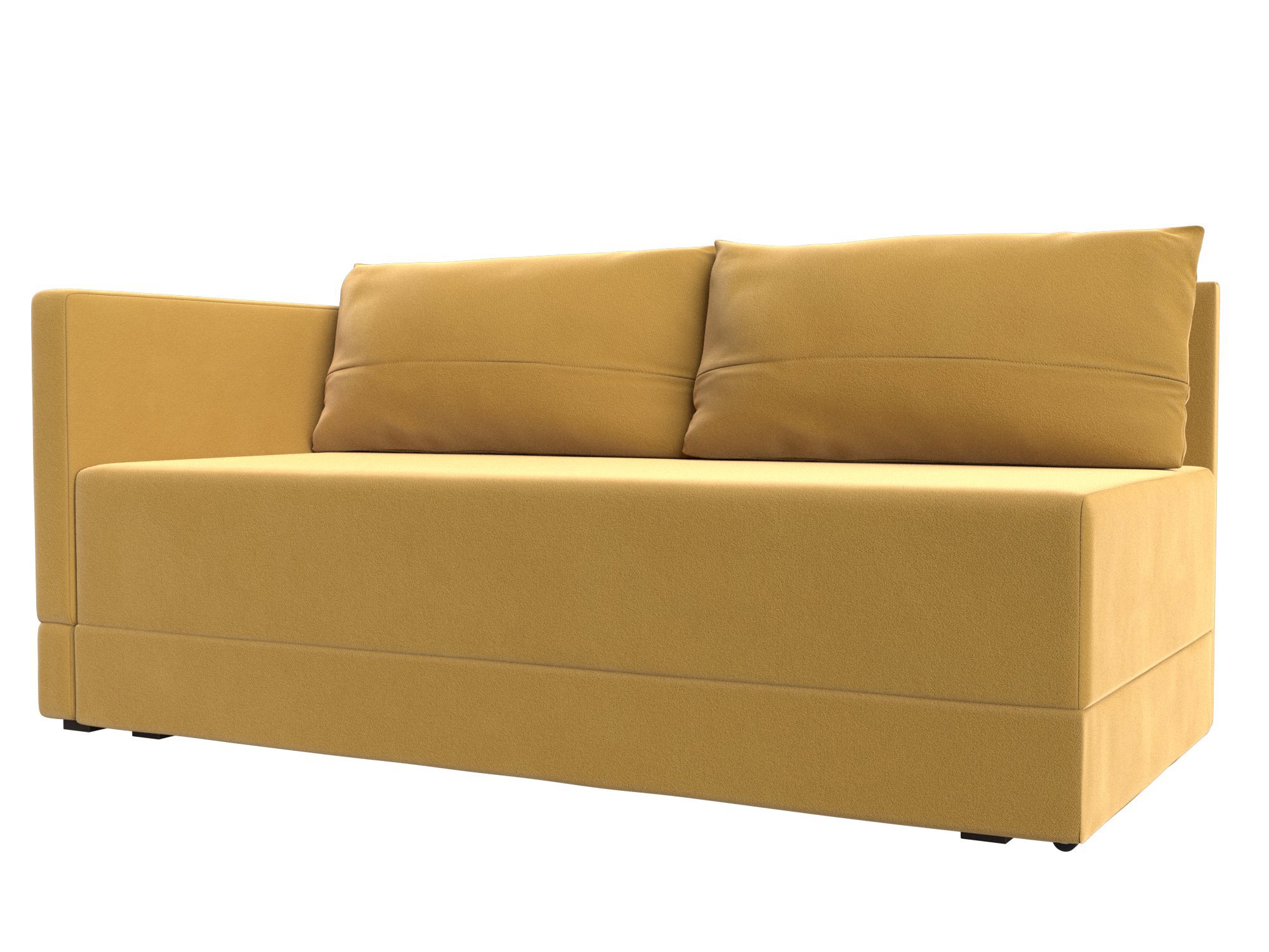 Изображение товара Диван раскладной Лига диванов 118403L_спб 149x73x82 см вельвет цвет желтый