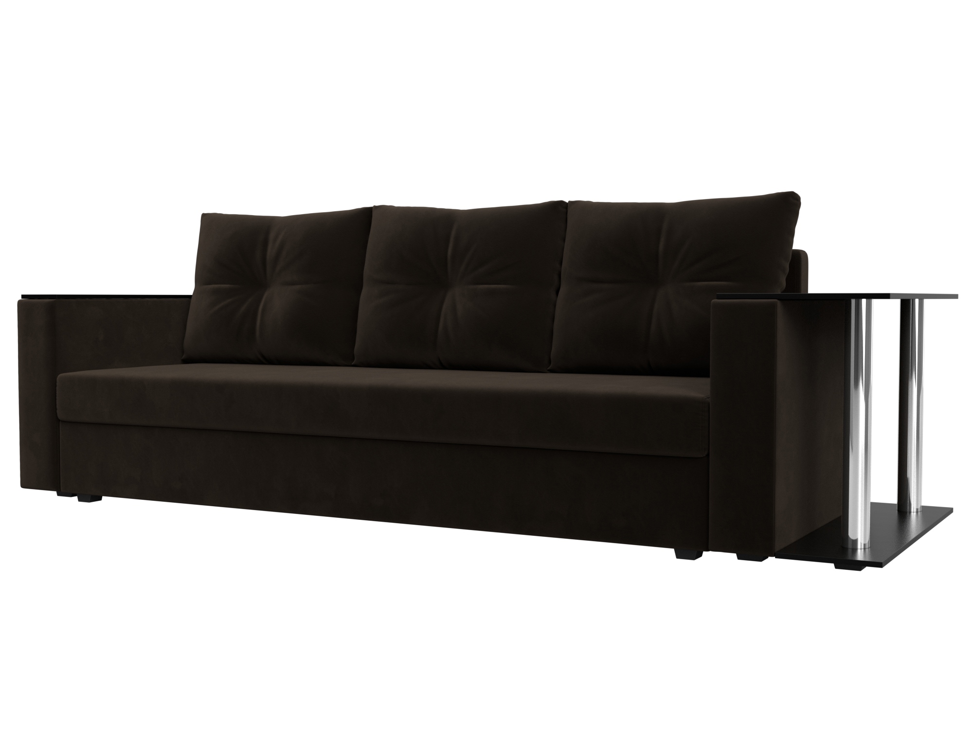 Изображение товара Диван раскладной Лига диванов 112483R Коричневый Вельвет 230x90x80 см