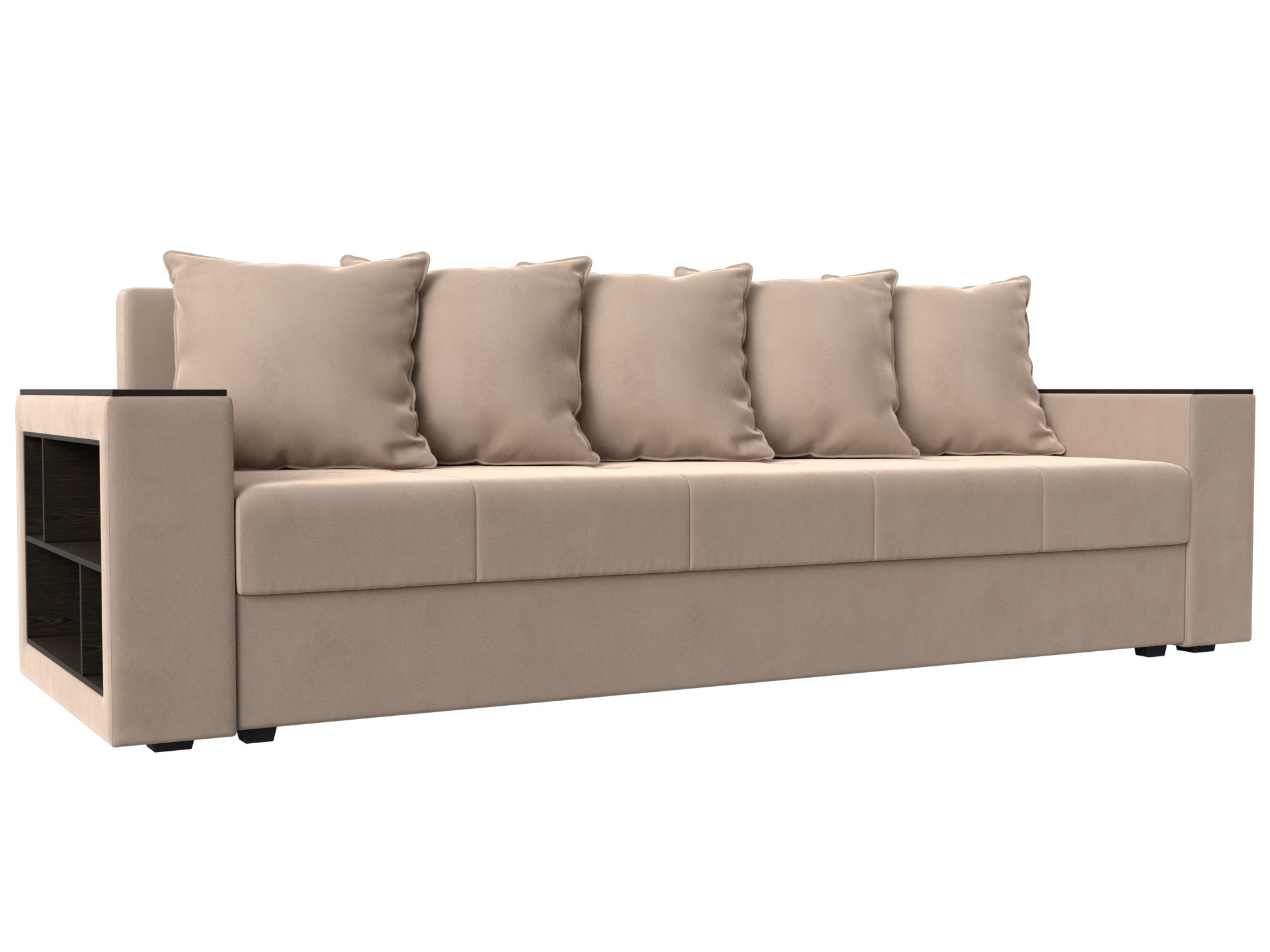 Изображение товара Диван раскладной Лига диванов 114368L_спб велюр бежевый легкая трансформация