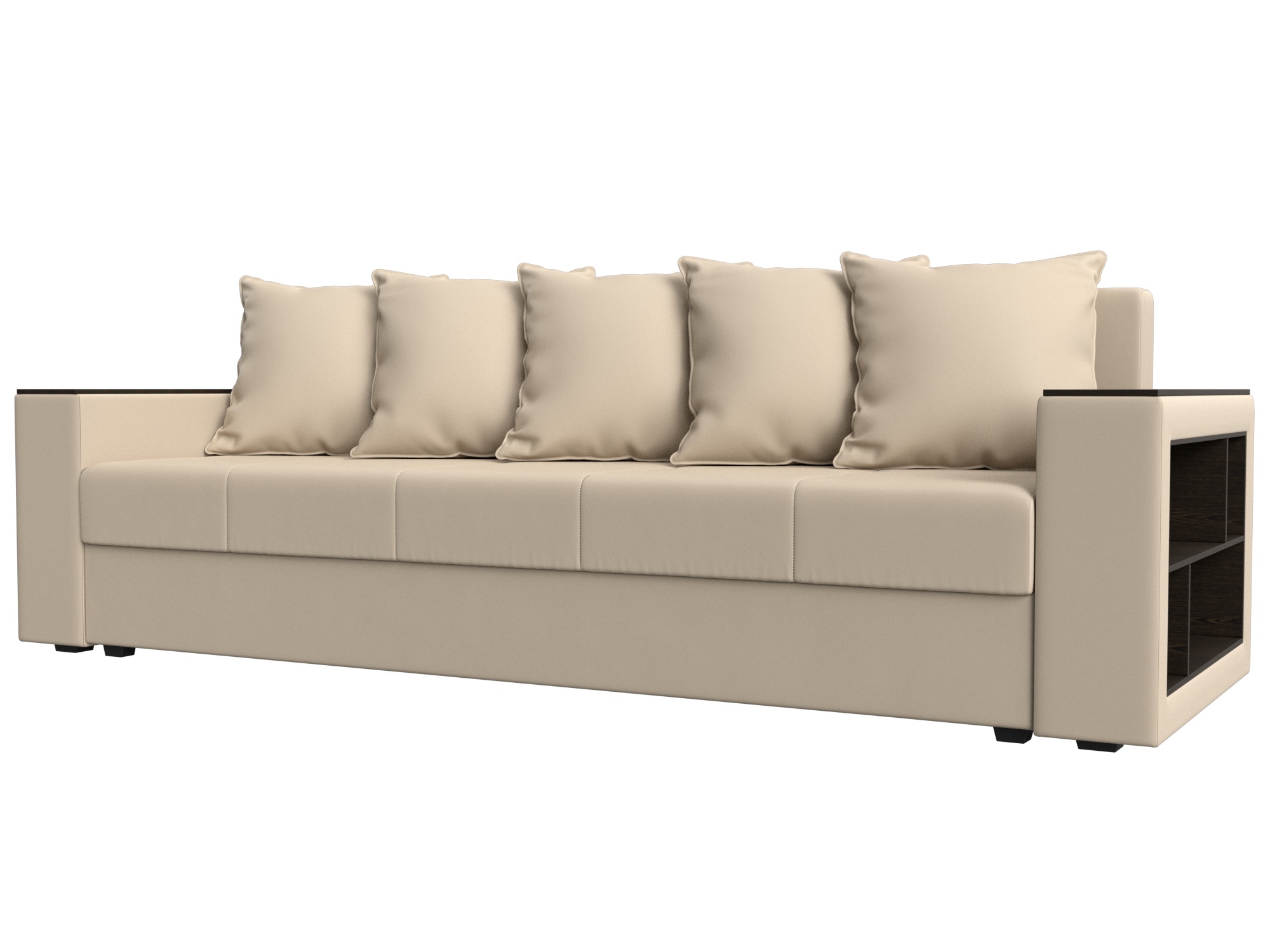 Изображение товара Диван раскладной Лига диванов серия Дубай Лайт 230x80x90 см эко-кожа бежевый