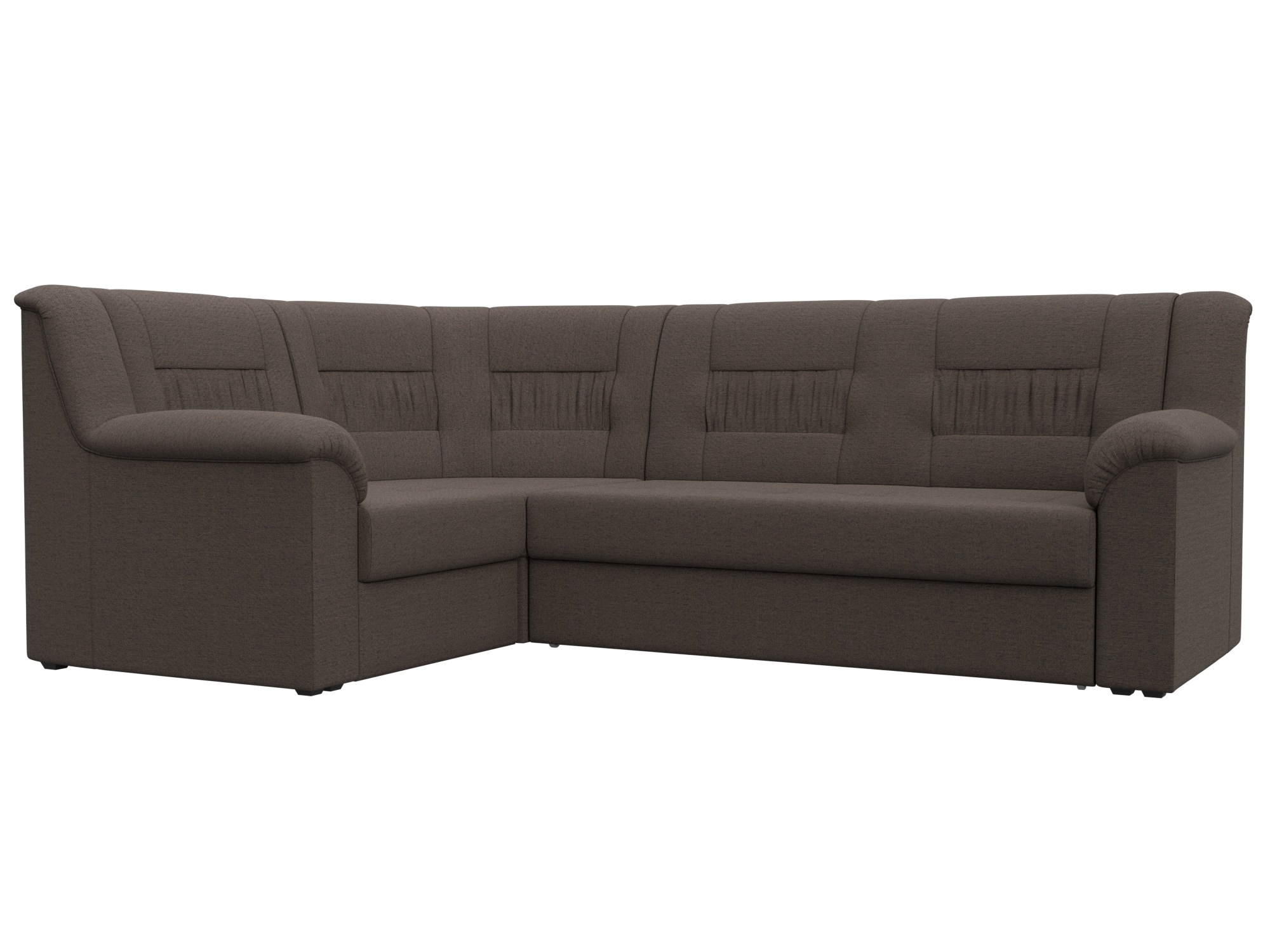 Изображение товара Диван раскладной Лига диванов 122830L_спб 240x90x170 см рогожка цвет амур 05 коричневый