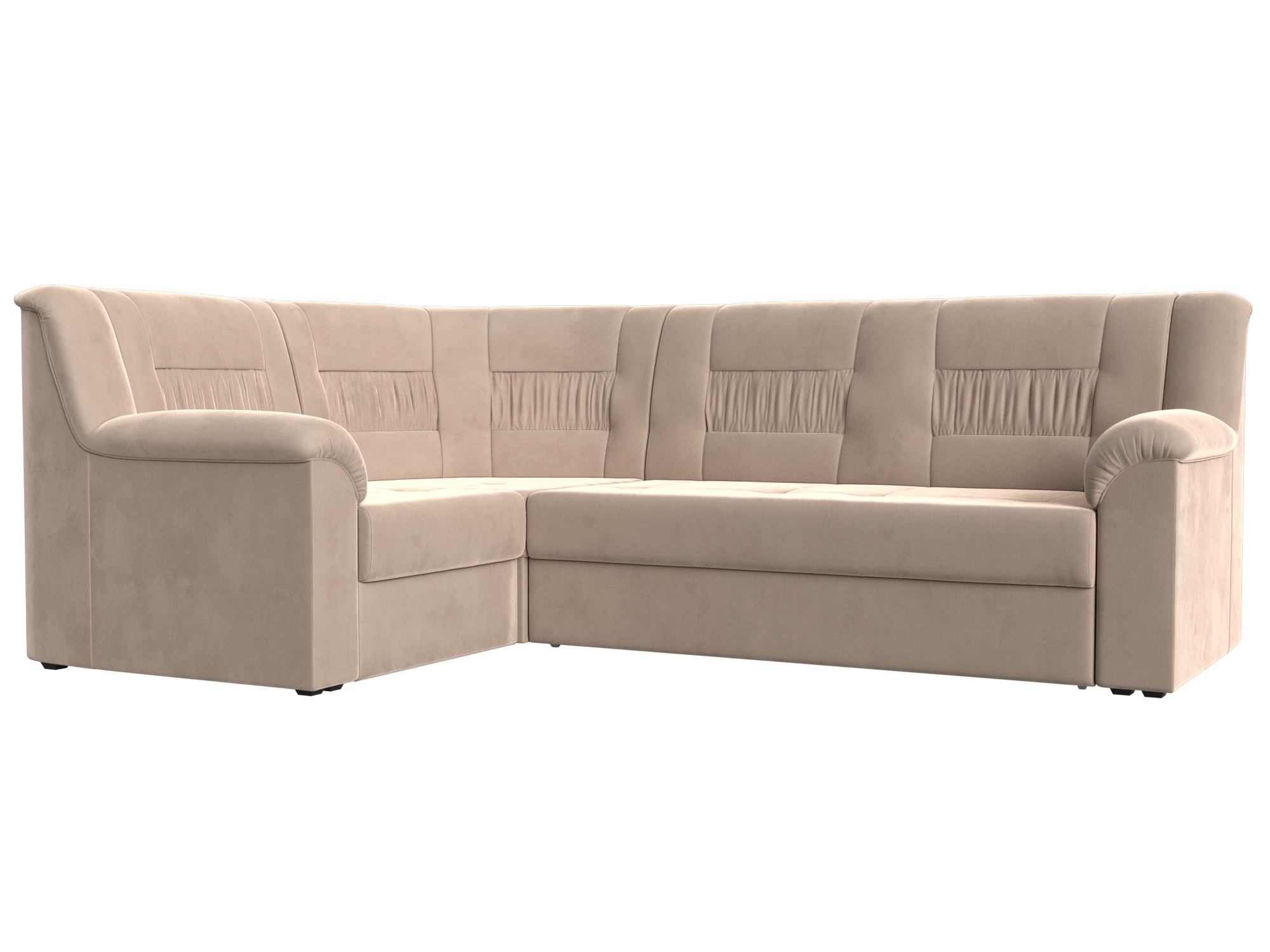 Изображение товара Диван раскладной Лига диванов Карелия велюр бежевый 240x90x170 см