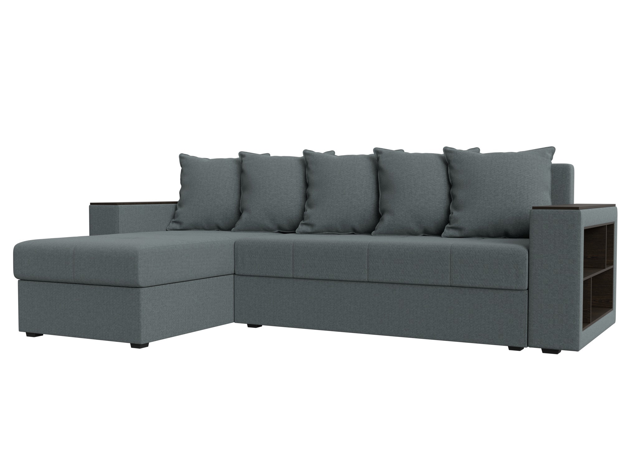 Изображение товара Диван раскладной Лига диванов 121640L_спб 236x85x140 см рогожка цвет амур 07 серый