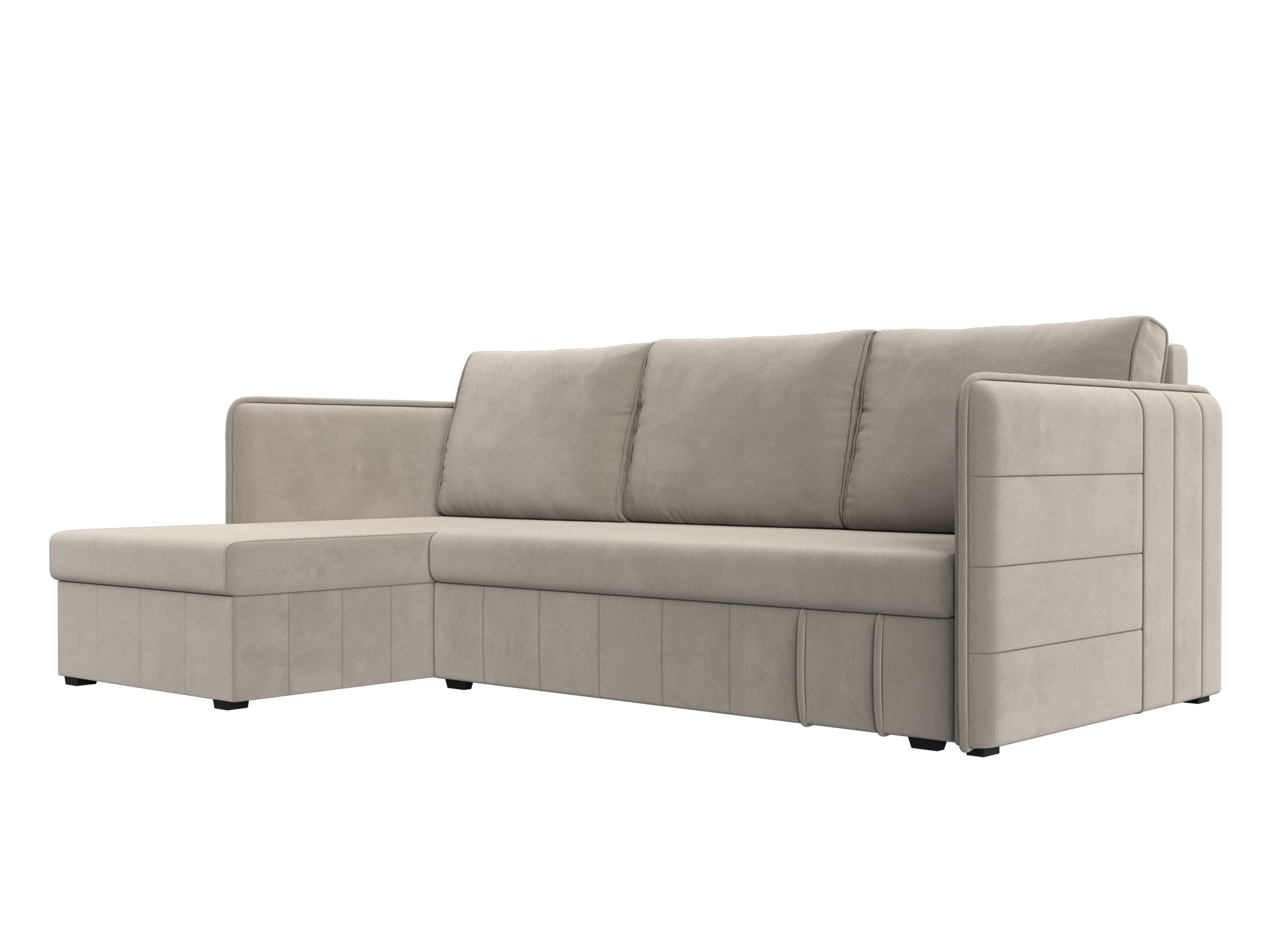 Изображение товара Угловой раскладной диван Слим с ящиками и мягкими подушками 208x85x140 см