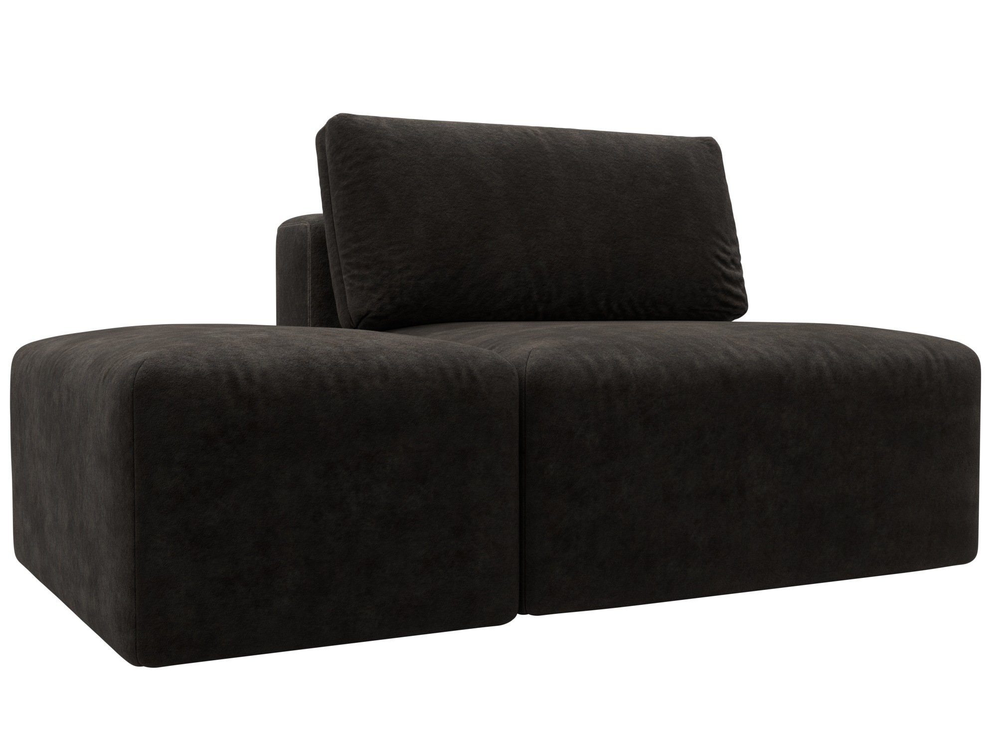 Изображение товара Модульный диван и пуф Лига-060 НПБ велюр коричневый 100x185x84 см