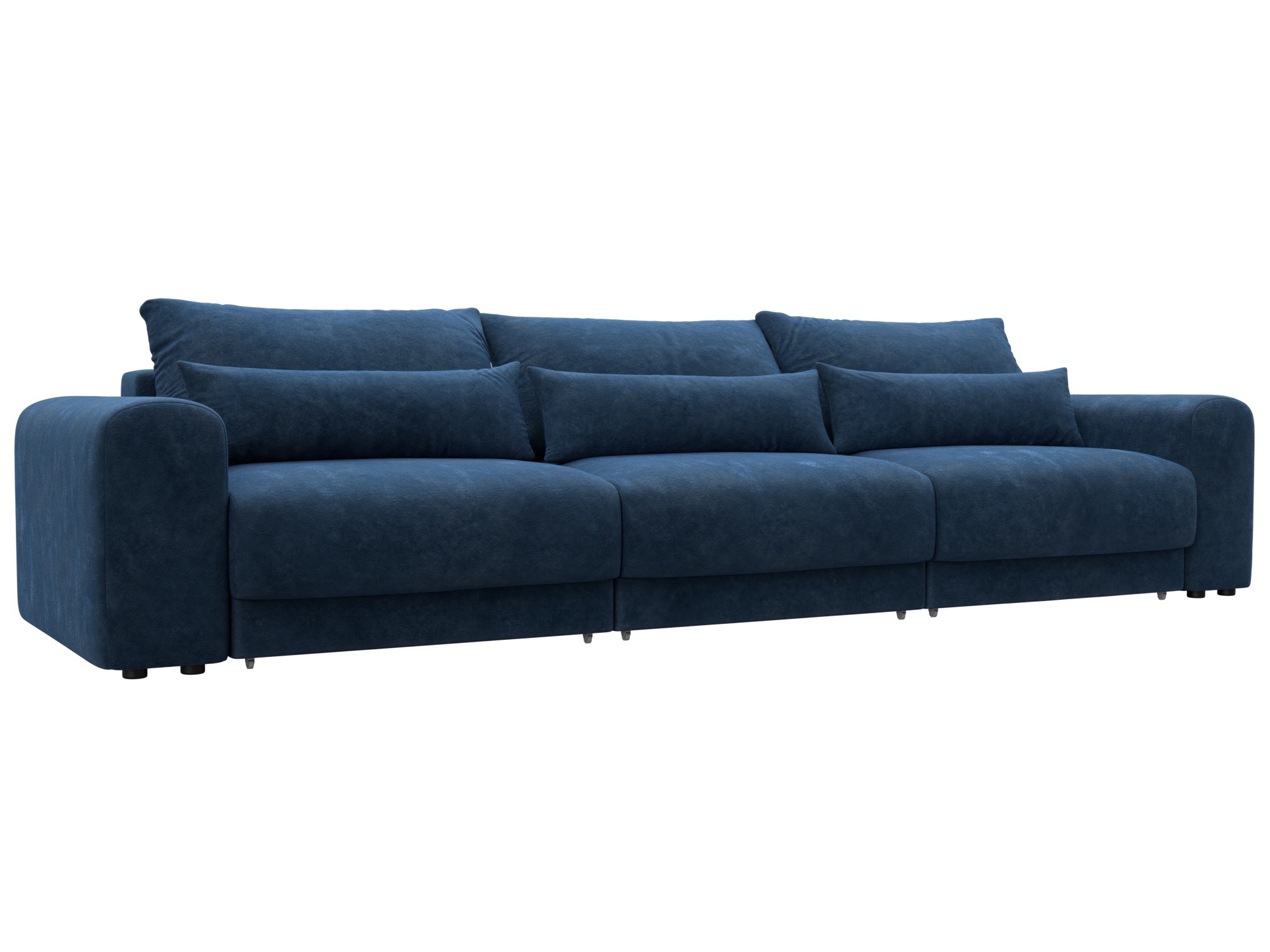 Изображение товара Диван раскладной Лига диванов 352x91x118 см велюр цвет brut 11 синий