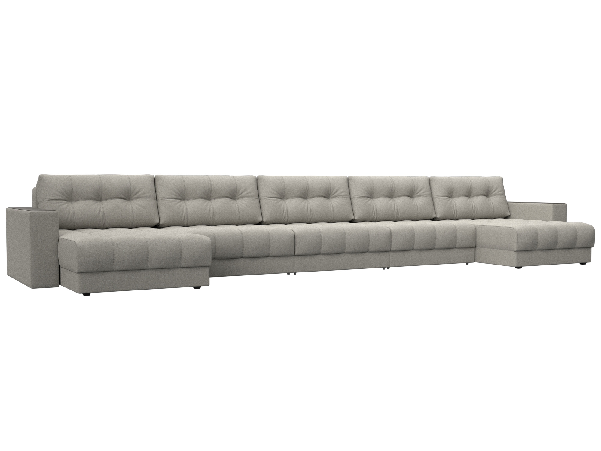 Изображение товара Диван раскладной Лига диванов 524x90x158 см бежевый рогожка современный универсальный