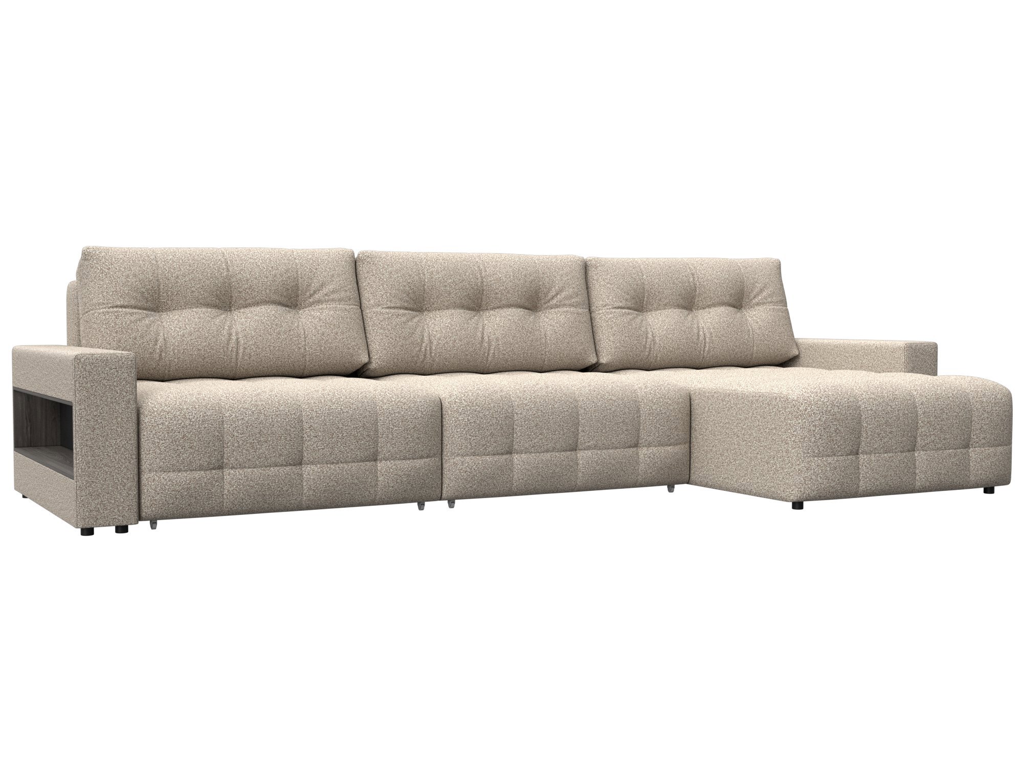 Изображение товара Диван раскладной Лига диванов 331x90x160 см велюр цвет ness 04 бежевый