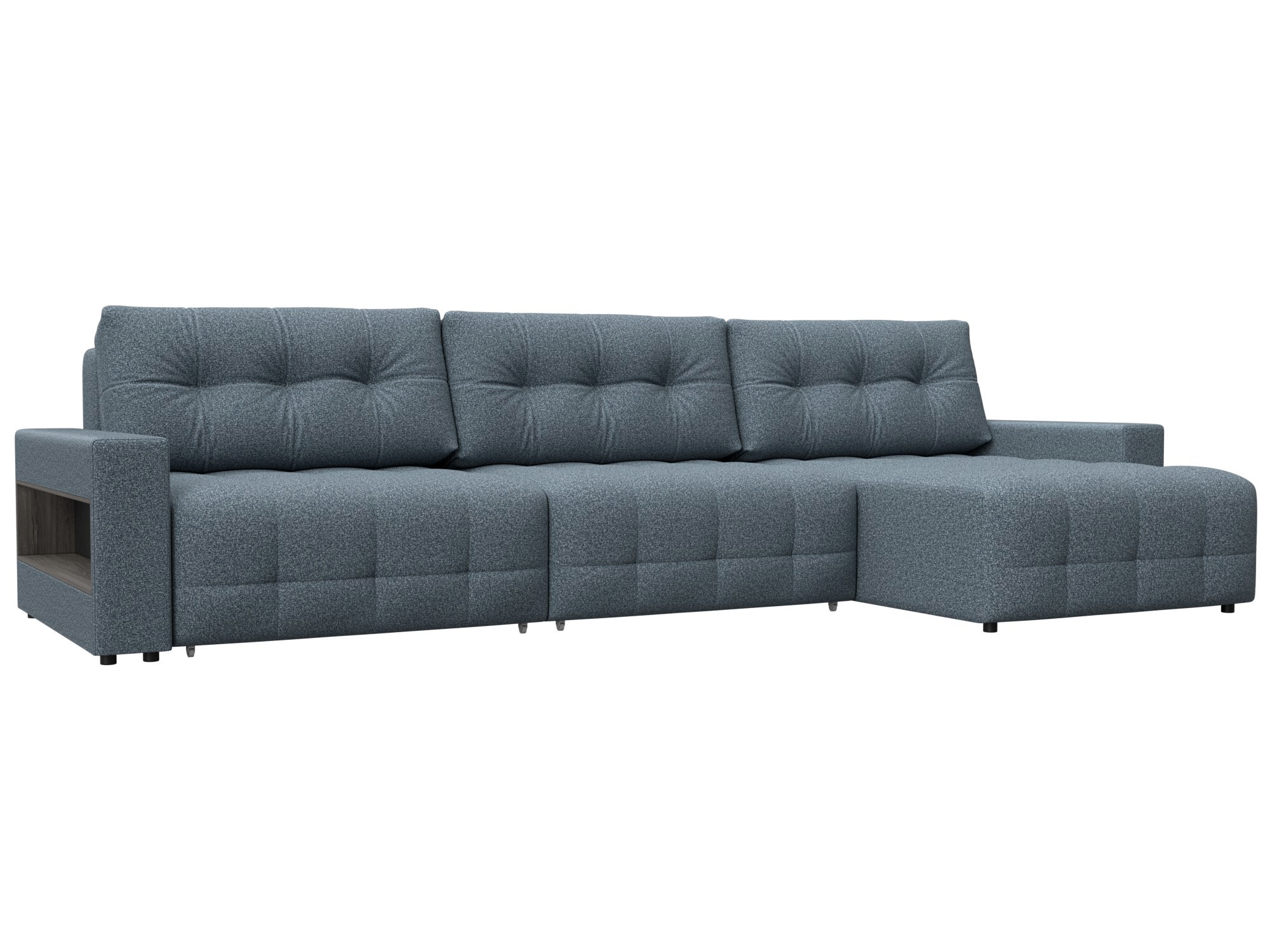 Изображение товара Диван раскладной Лига диванов 331x90x160 см велюр цвет ness 12 серый