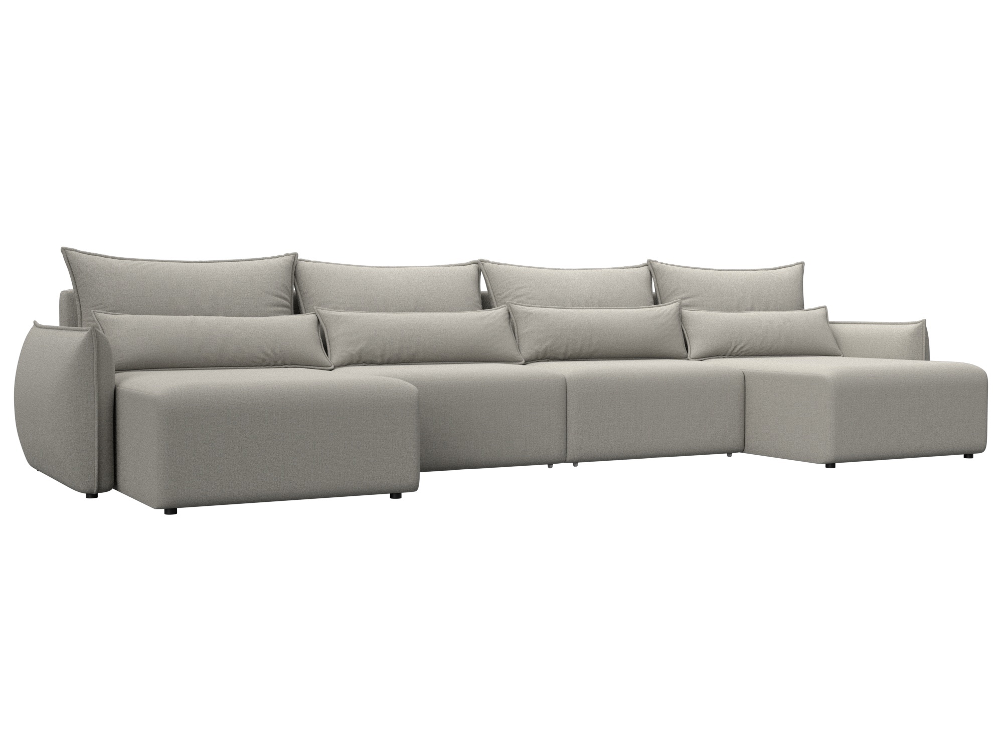 Изображение товара Диван раскладной Лига диванов 420x96x160 см рогожка цвет амур 02 бежевый