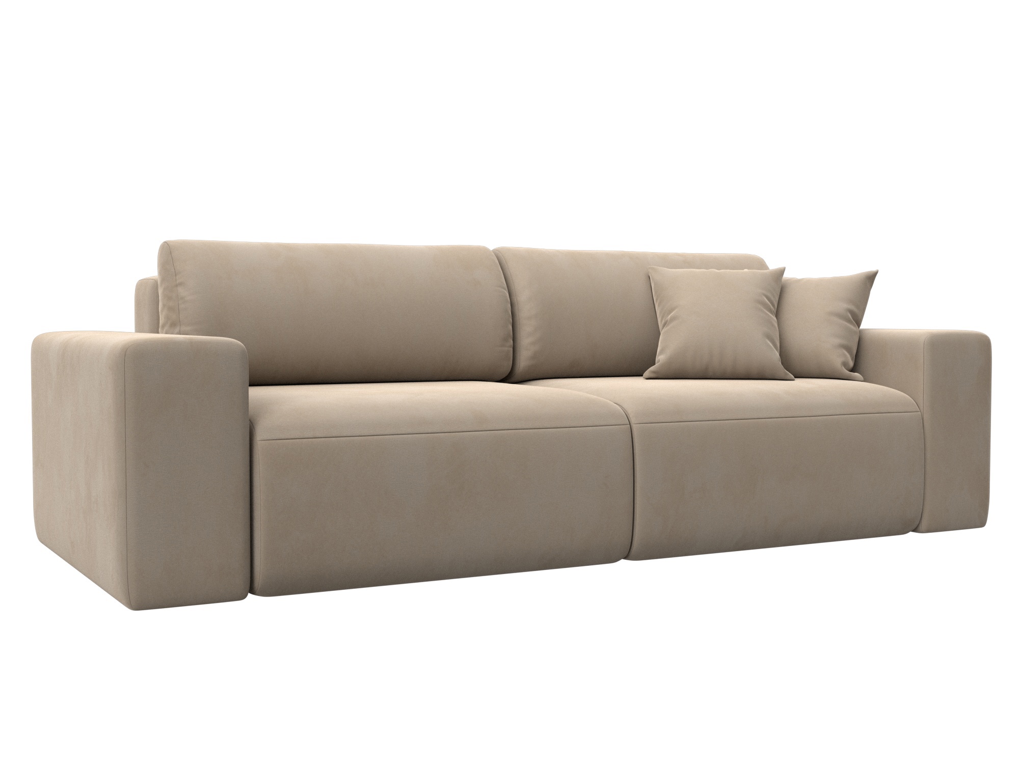 Изображение товара Диван раскладной Лига диванов 248x84x111 см велюр бежевый современный функциональный