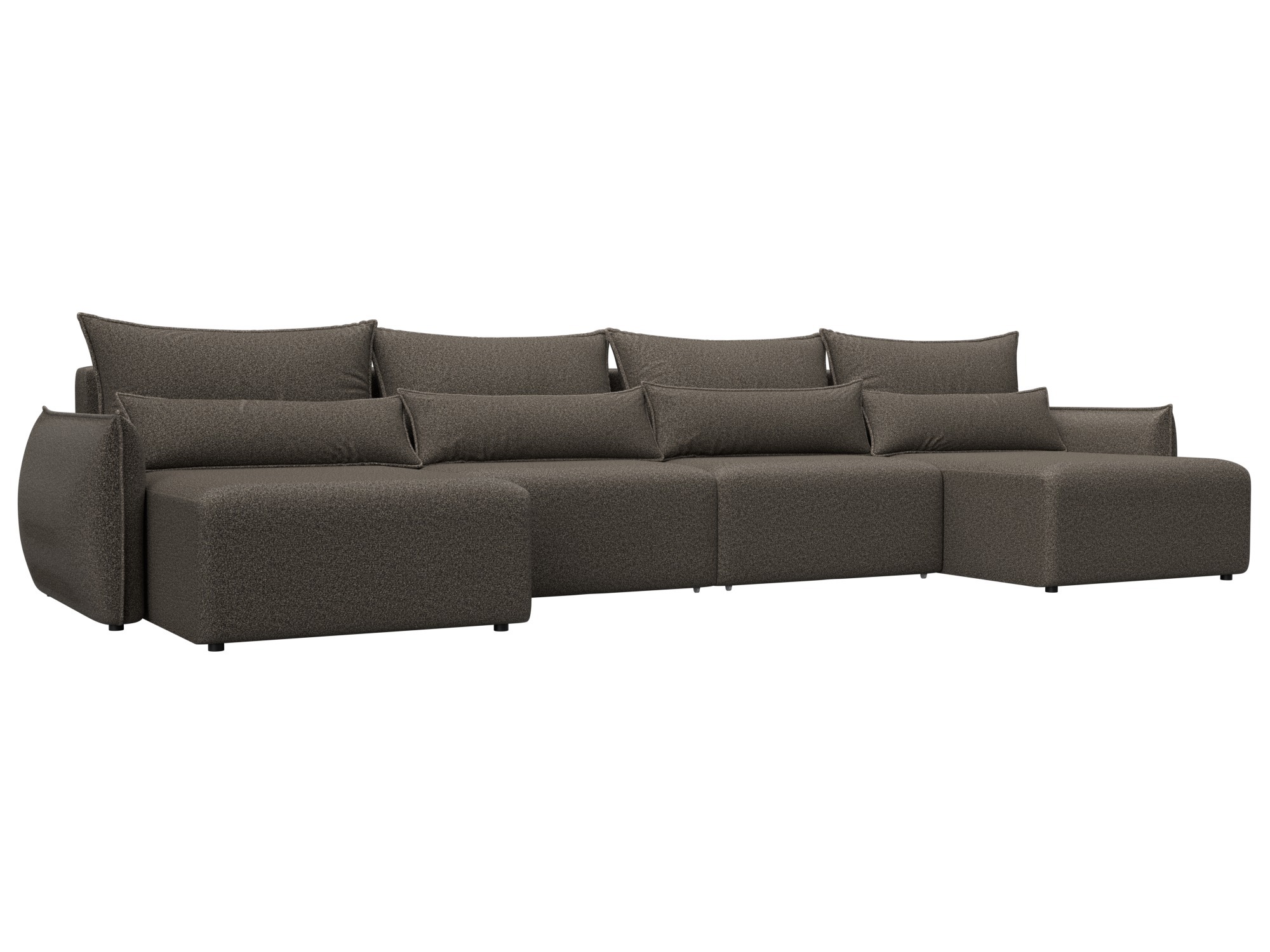 Изображение товара Диван раскладной Лига диванов 420x96x160 см велюр цвет ness 07 коричневый