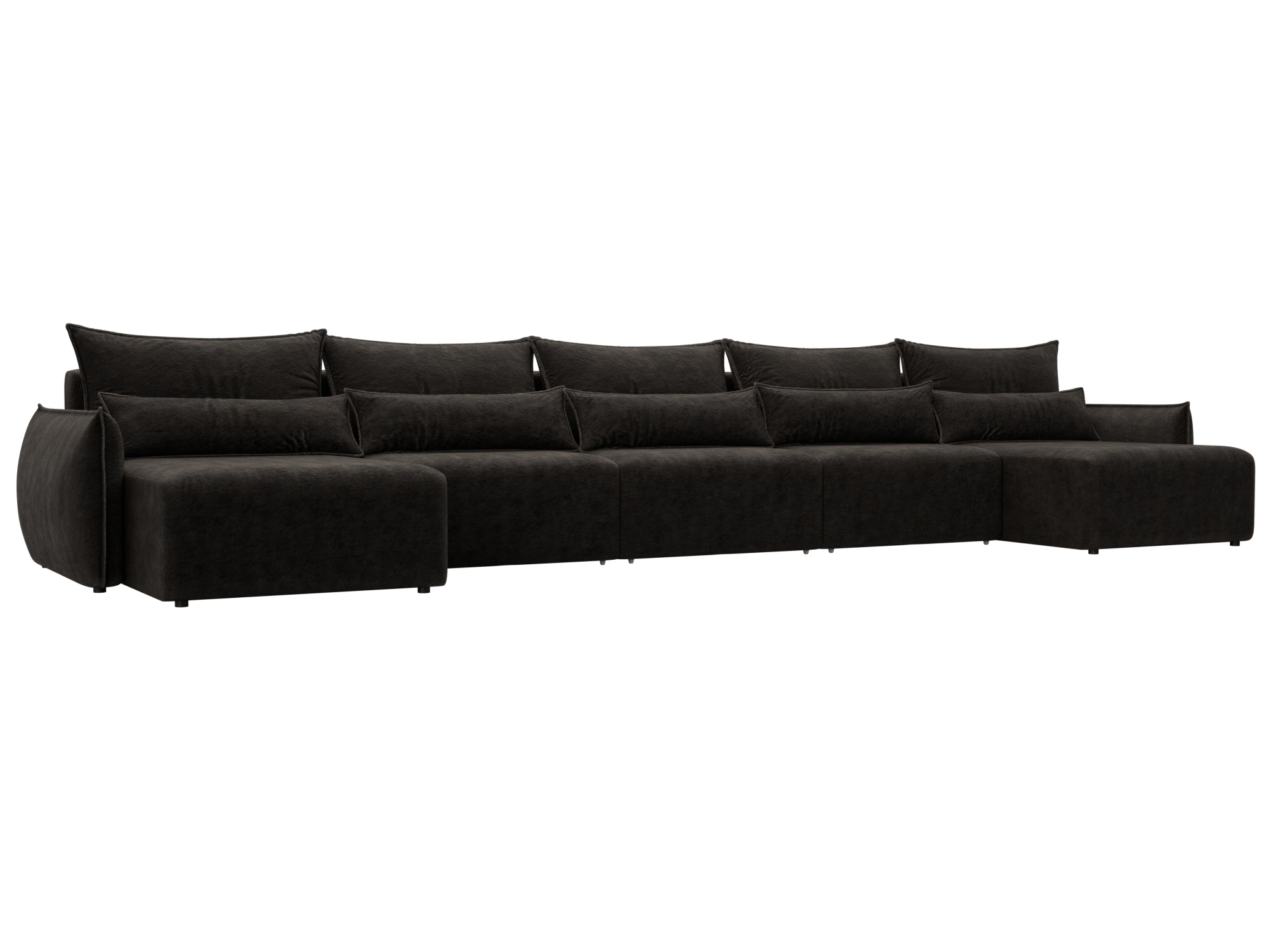 Изображение товара Диван раскладной Лига-051 Новая модель 518x96x160 см велюр коричневый