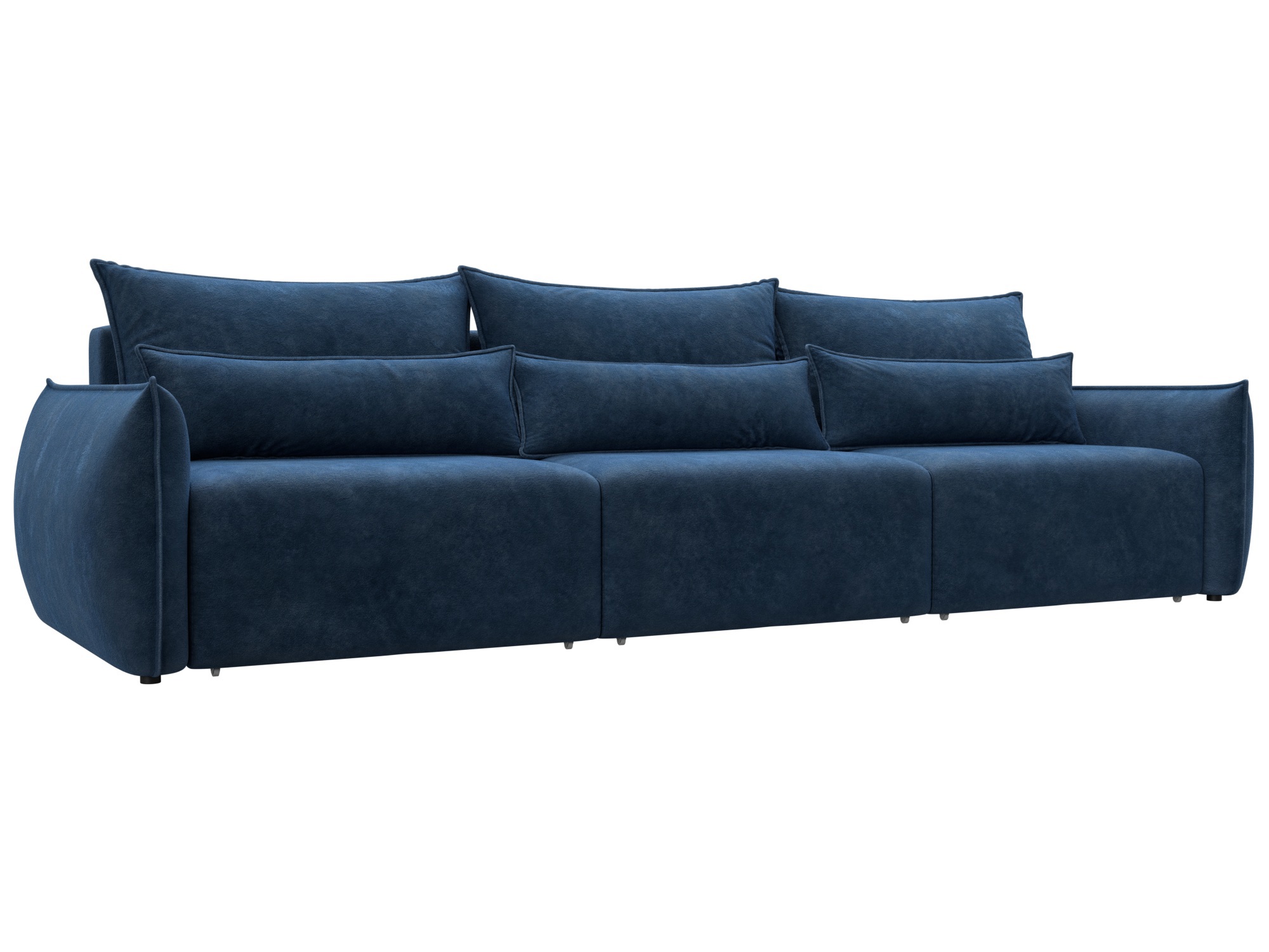 Изображение товара Диван раскладной Лига диванов 322x96x104 см велюр синий современный