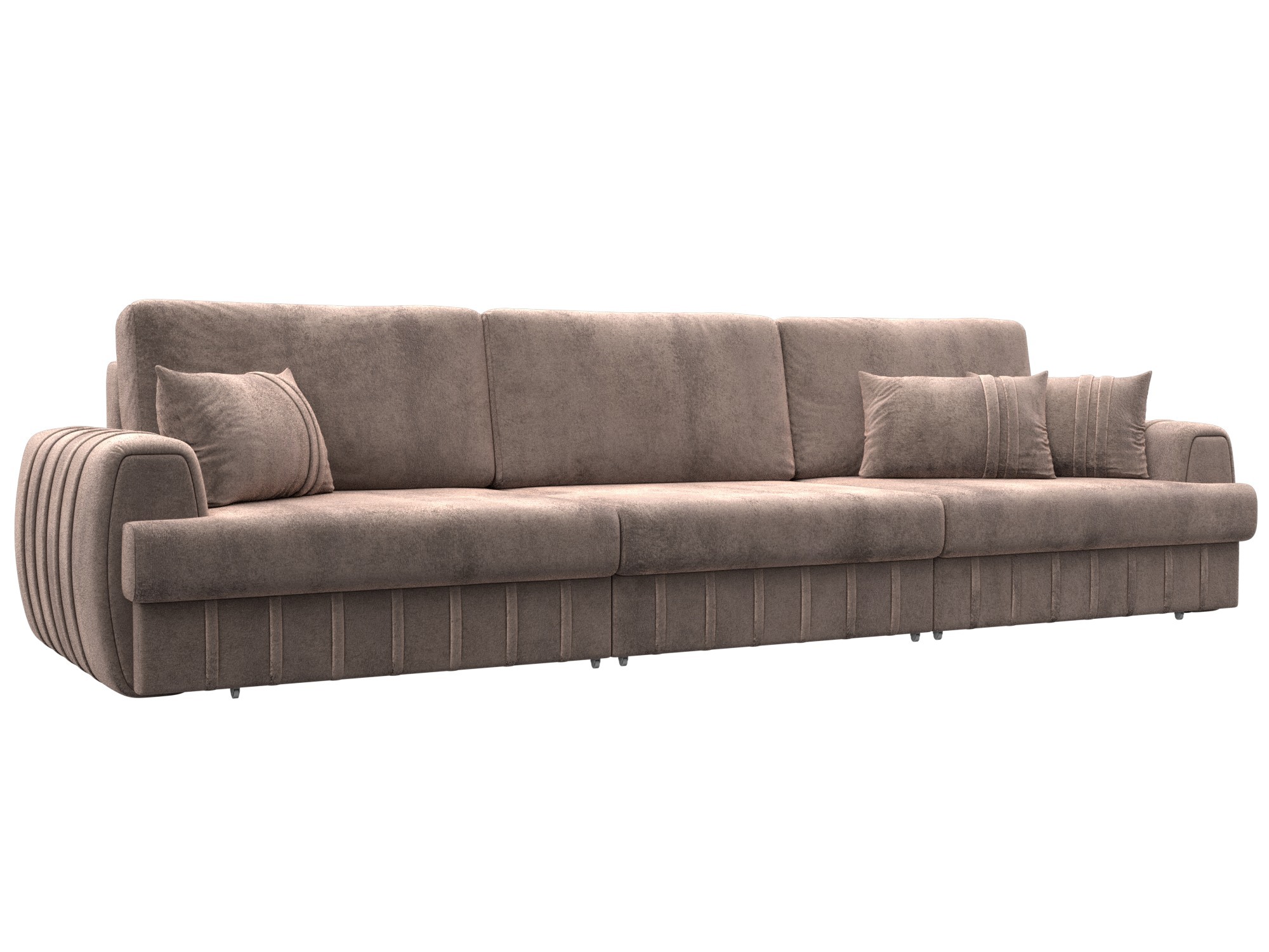 Изображение товара Диван раскладной Лига диванов 336x92x106 см велюр бежевый