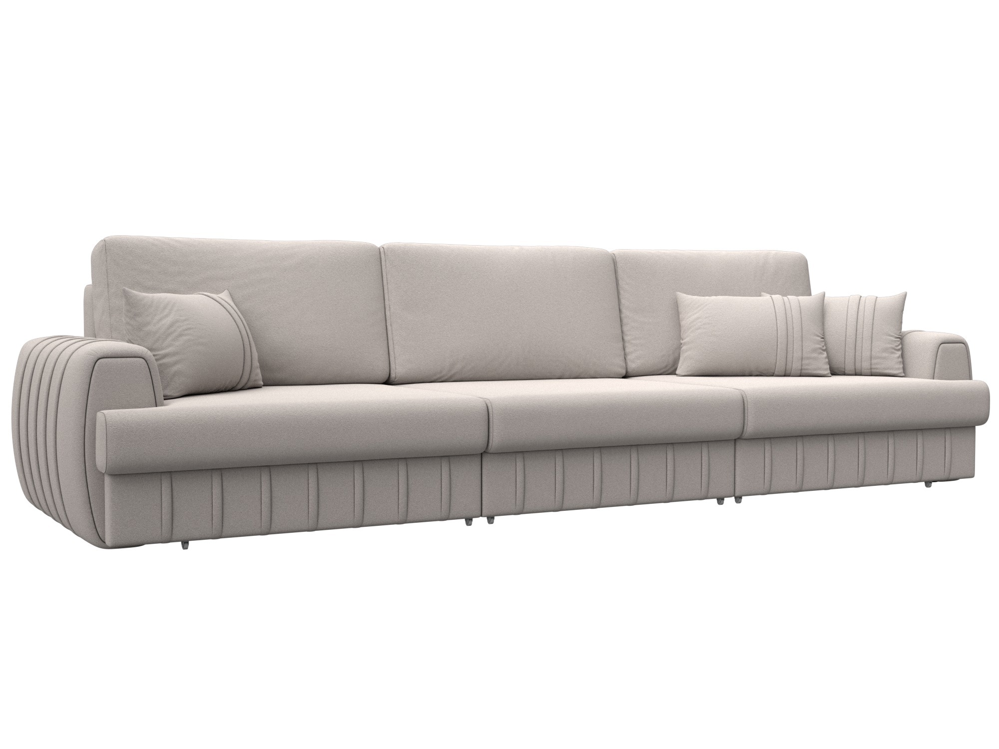 Изображение товара Диван раскладной Лига диванов 336x92x106 см замша бежевый