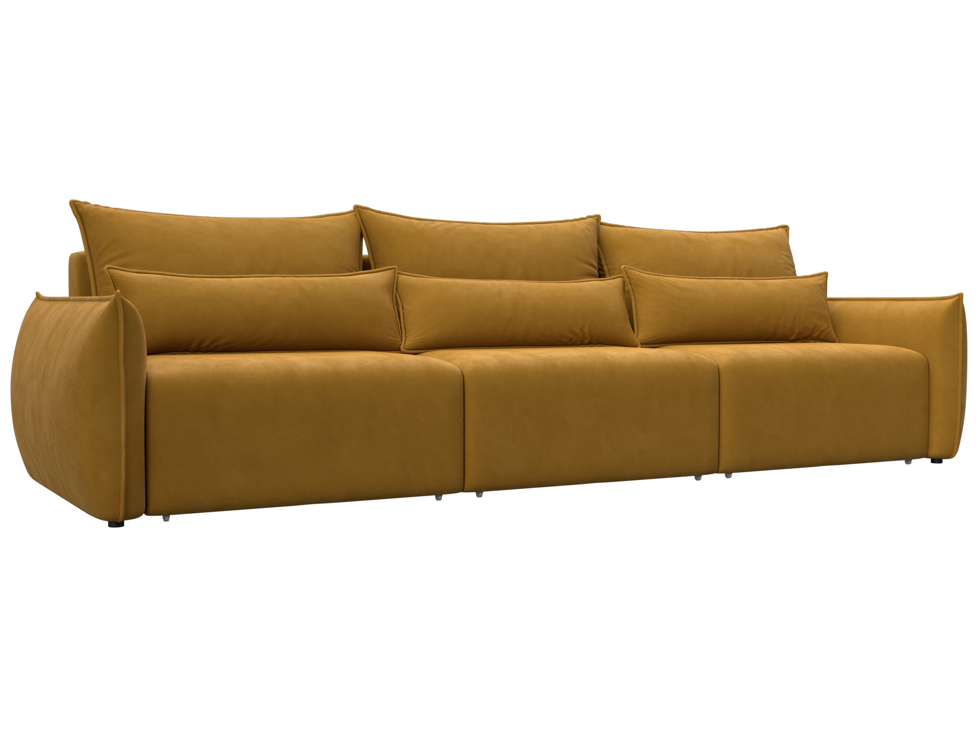 Изображение товара Диван раскладной Лига диванов 322x96x104 см велюр желтый