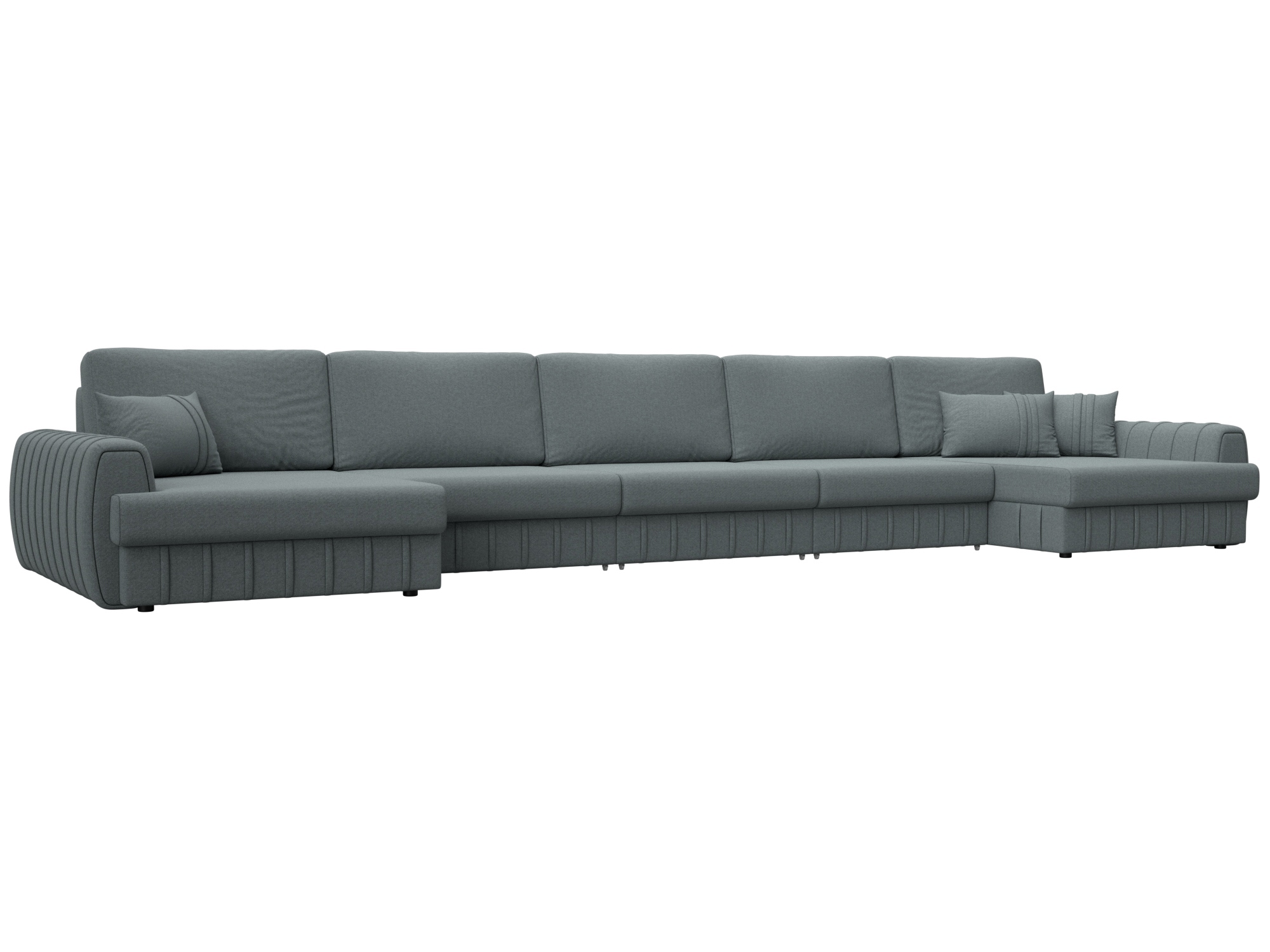 Изображение товара Диван раскладной Лига диванов 129352_спб 530x92x162 см рогожка цвет амур 07 серый