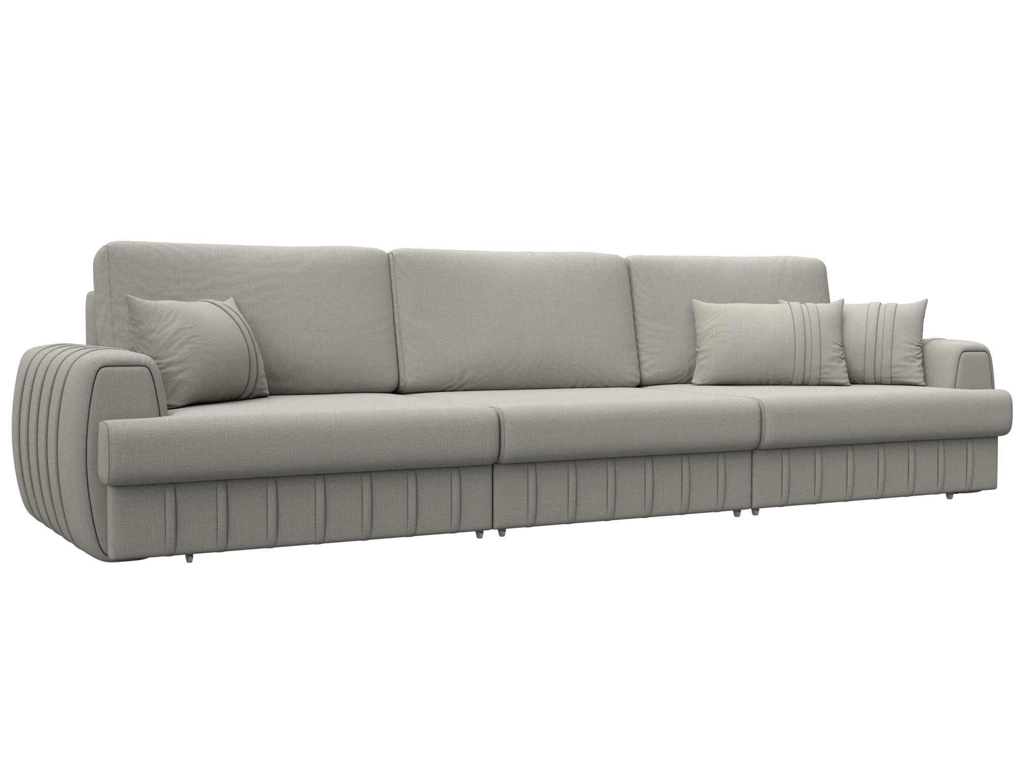 Изображение товара Диван раскладной Лига диванов 129234_спб 336x92x106 см рогожка цвет амур 02 бежевый