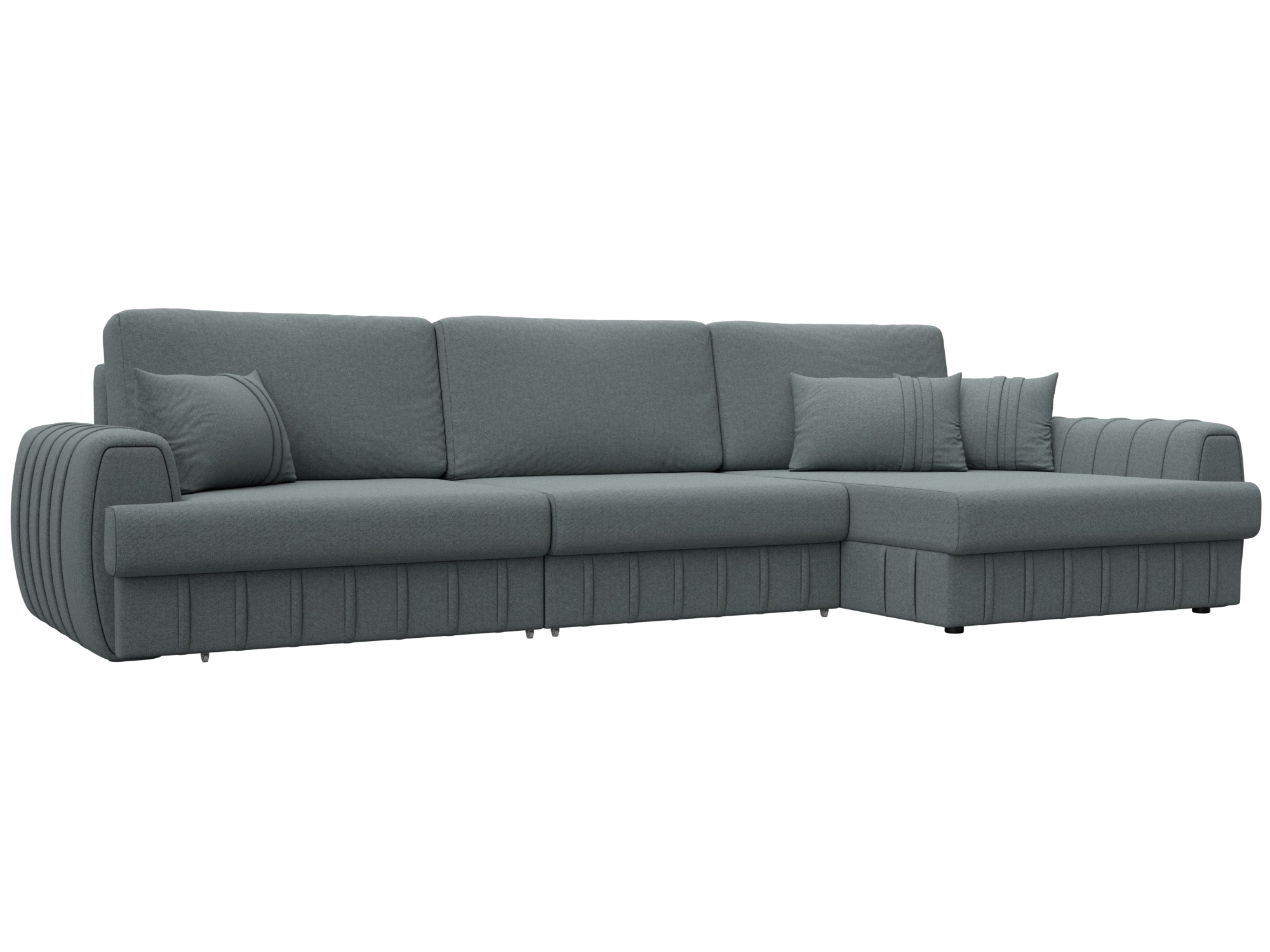 Изображение товара Диван раскладной Лига диванов 129294_спб 336x92x162 см серый угловой мебель для гостиной