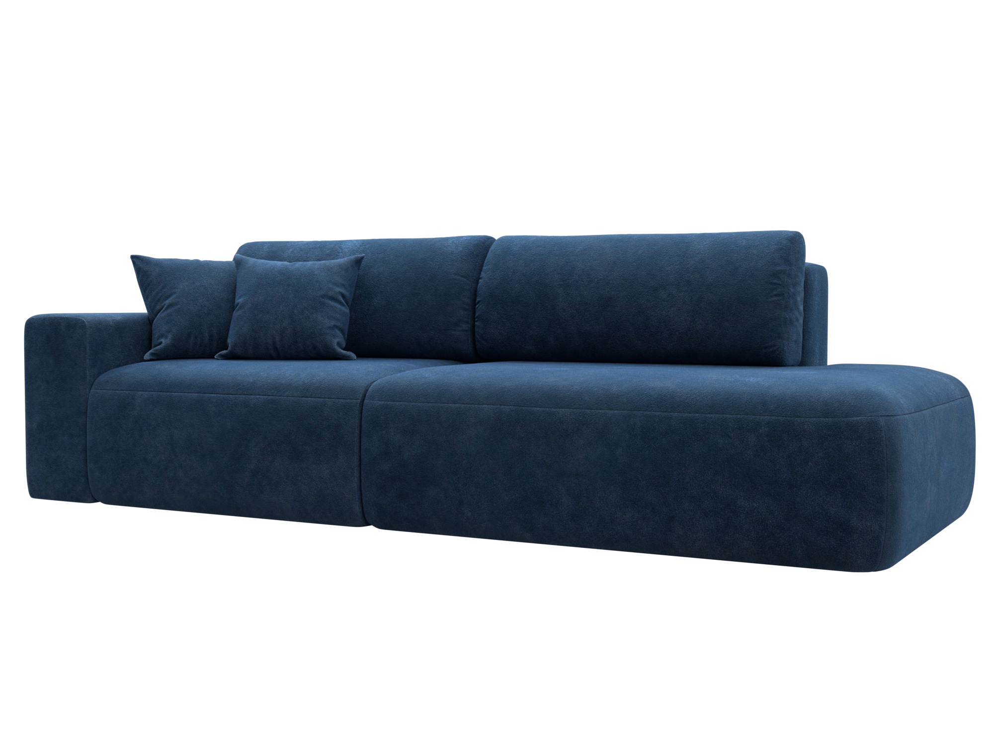 Изображение товара Диван раскладной Лига-036 Модерн велюр синий современный комфортный