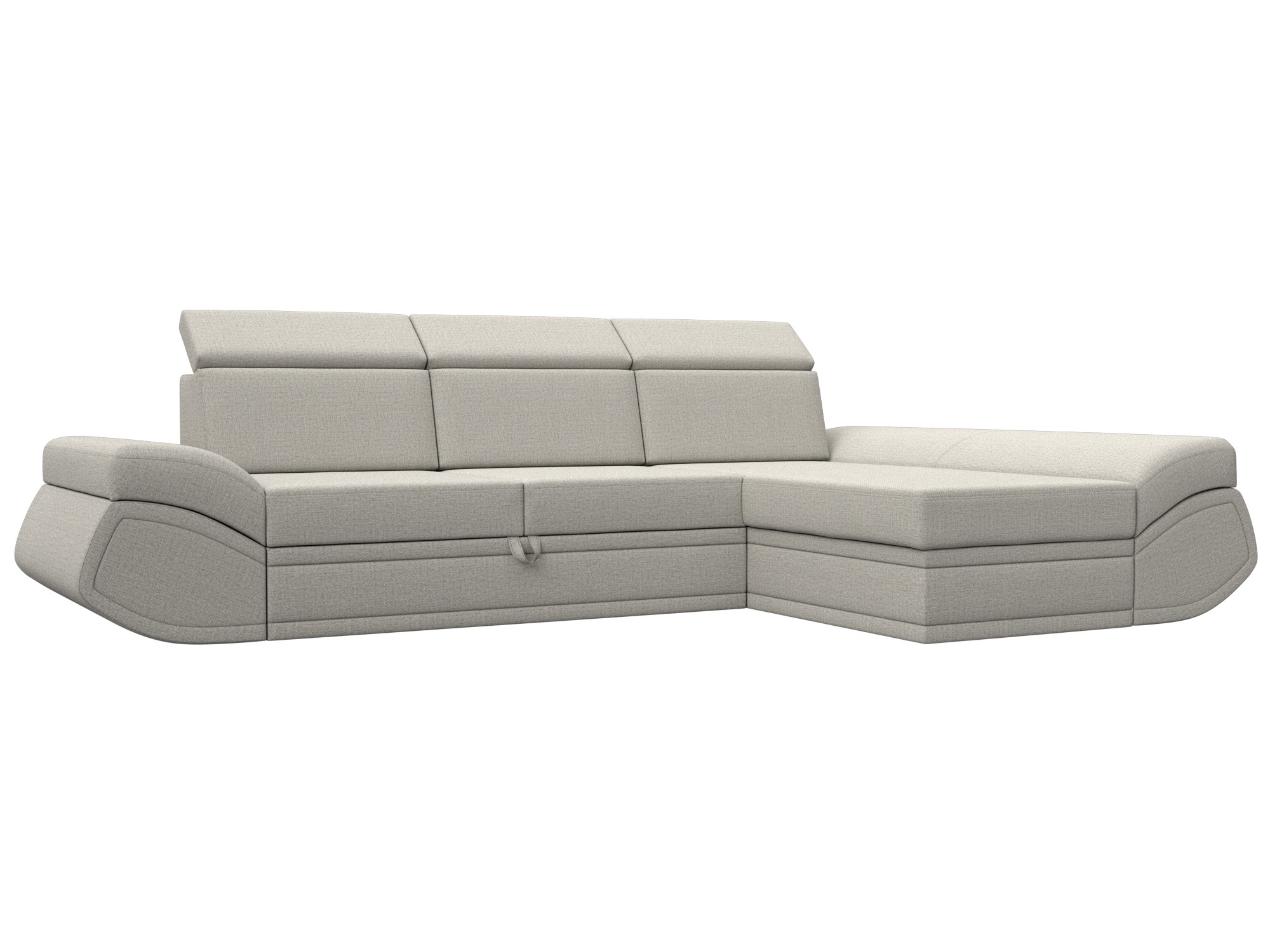 Изображение товара Диван раскладной Лига диванов 125990_спб 318x88x192 см рогожка цвет амур 02 бежевый