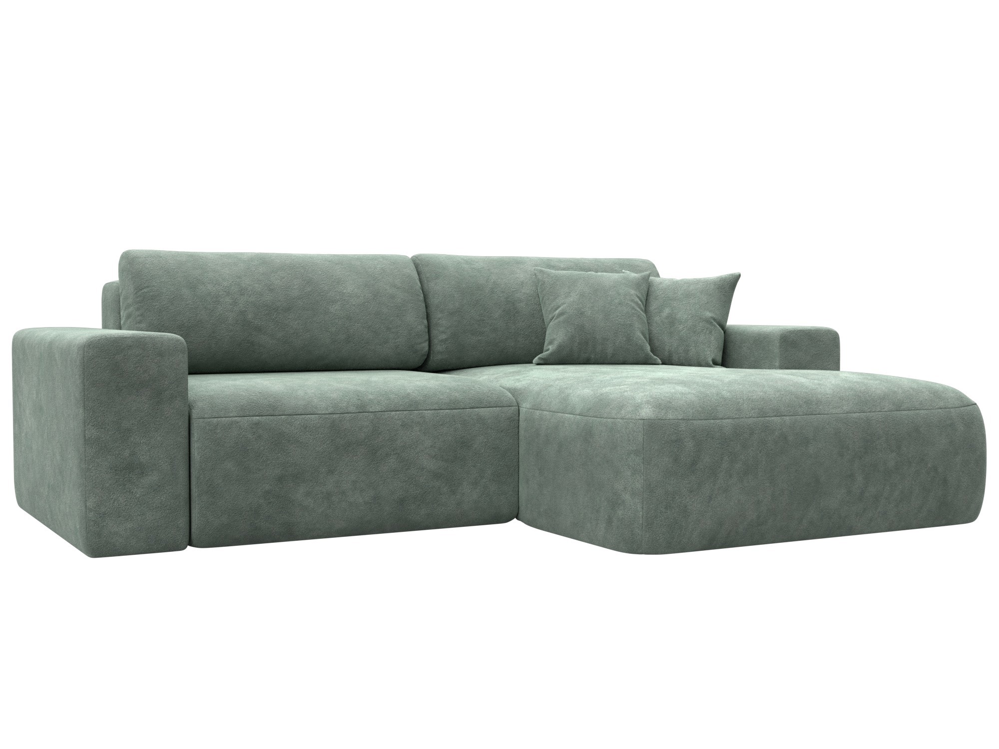 Изображение товара Диван раскладной Лига-036 НПБ Классик из велюра зеленый 248x78x162 см