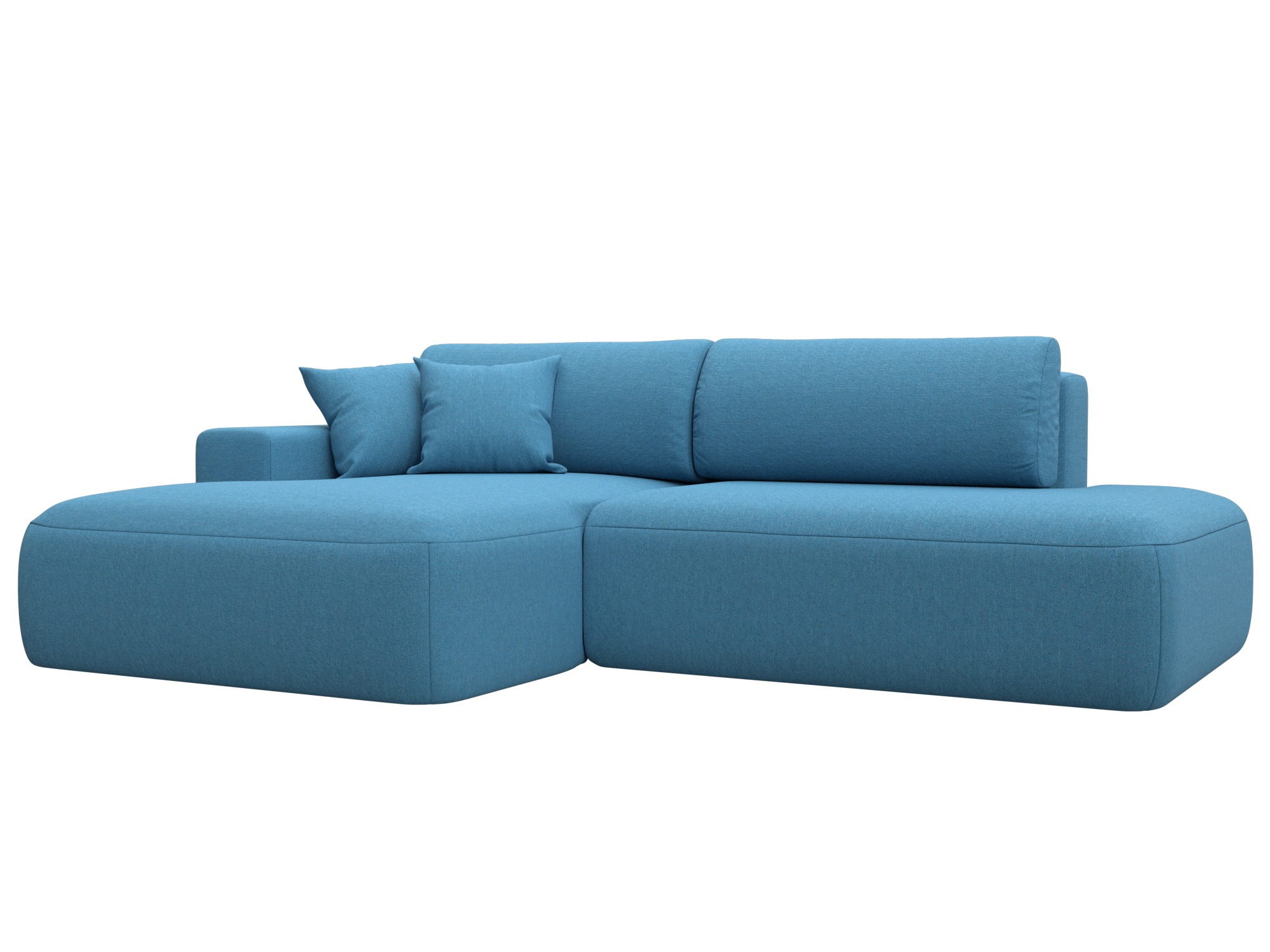 Изображение товара Диван раскладной Лига диванов 125473L_спб 267x84x162 см рогожка цвет амур 10 голубой