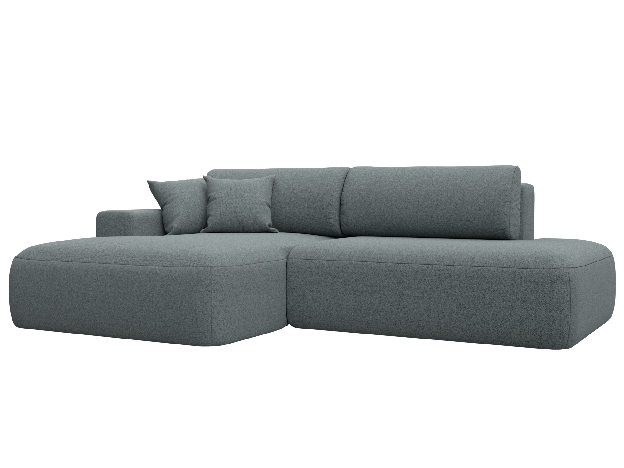 Изображение товара Диван раскладной Лига диванов 124700L_спб серый 267x84x162 см угловой современный