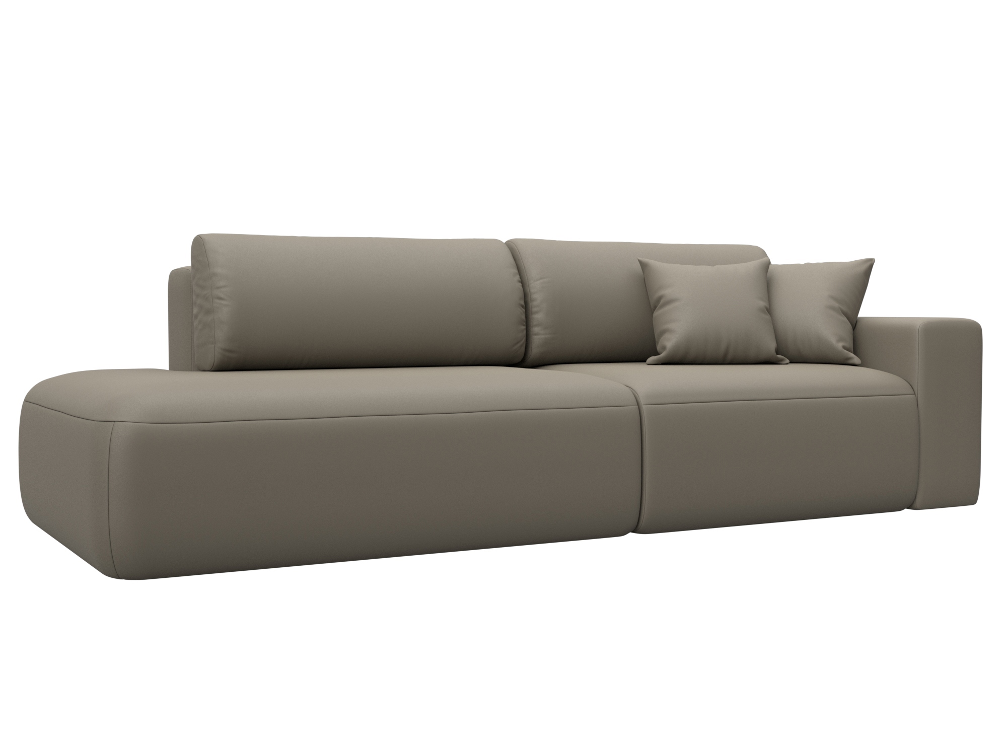 Изображение товара Диван раскладной Лига диванов 267x84x111 см эко-кожа бежевый современный