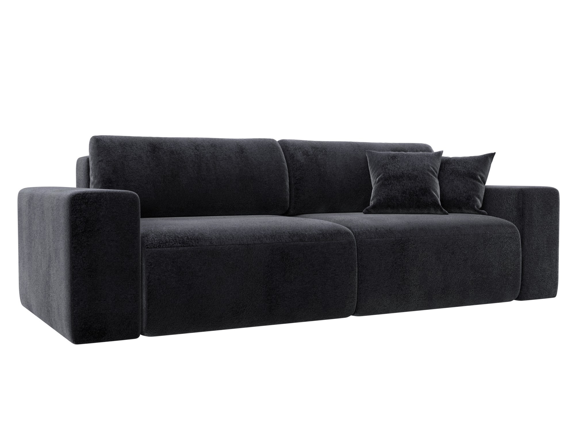 Изображение товара Диван раскладной Лига диванов 248x84x111 см велюр темно-серый динамичный и функциональный