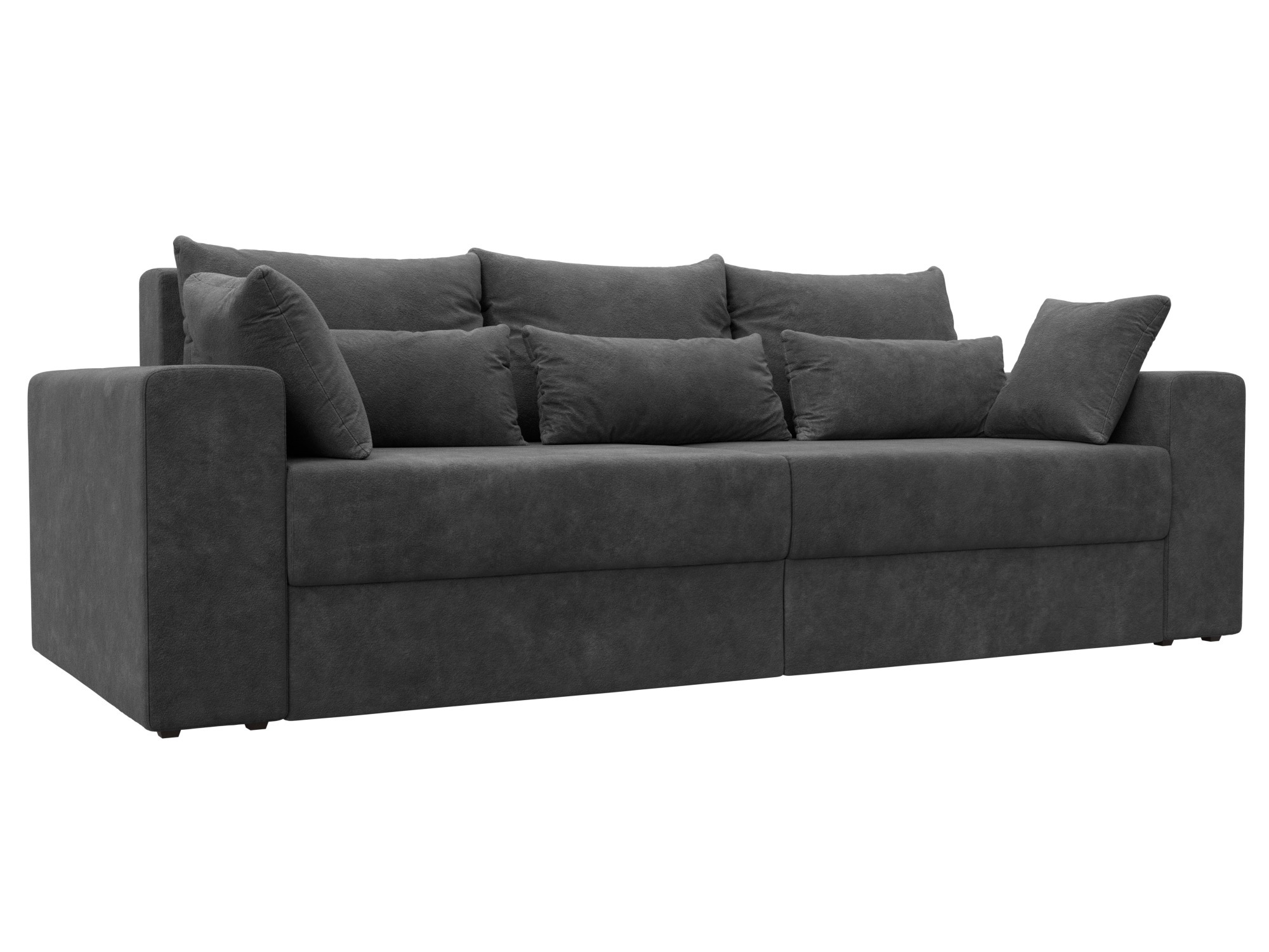 Изображение товара Диван раскладной Лига диванов 250x96x106 см велюр цвет brut 16 темно-серый