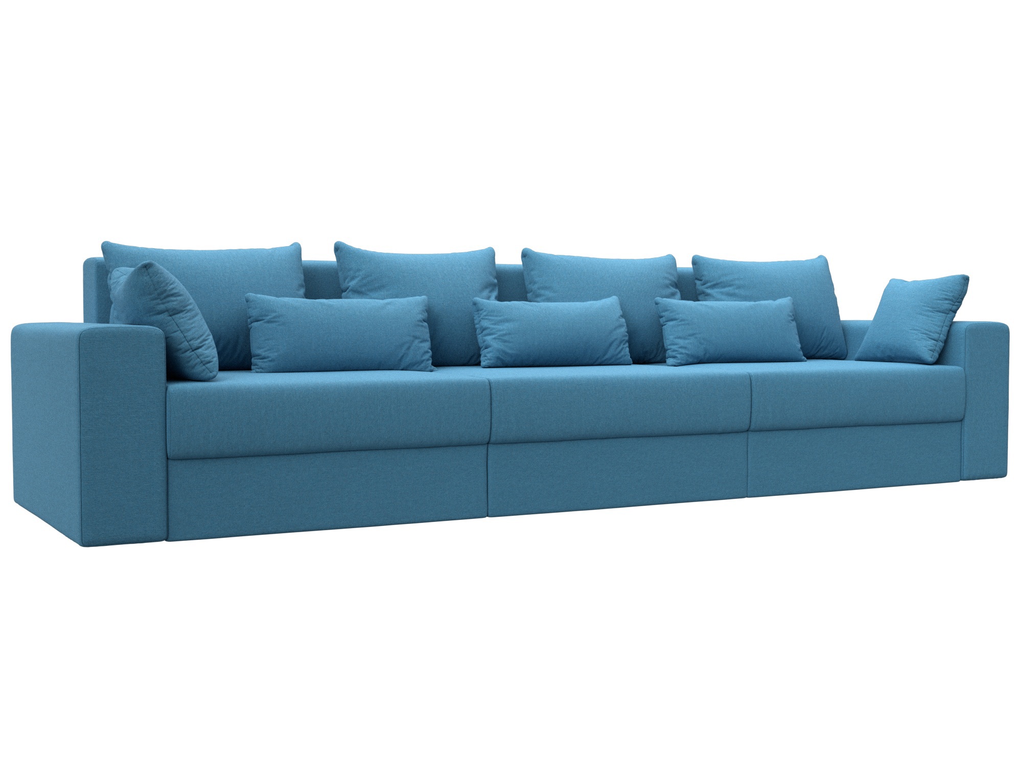 Изображение товара Диван раскладной Лига диванов 350x96x106 см рогожка цвет амур 10 голубой