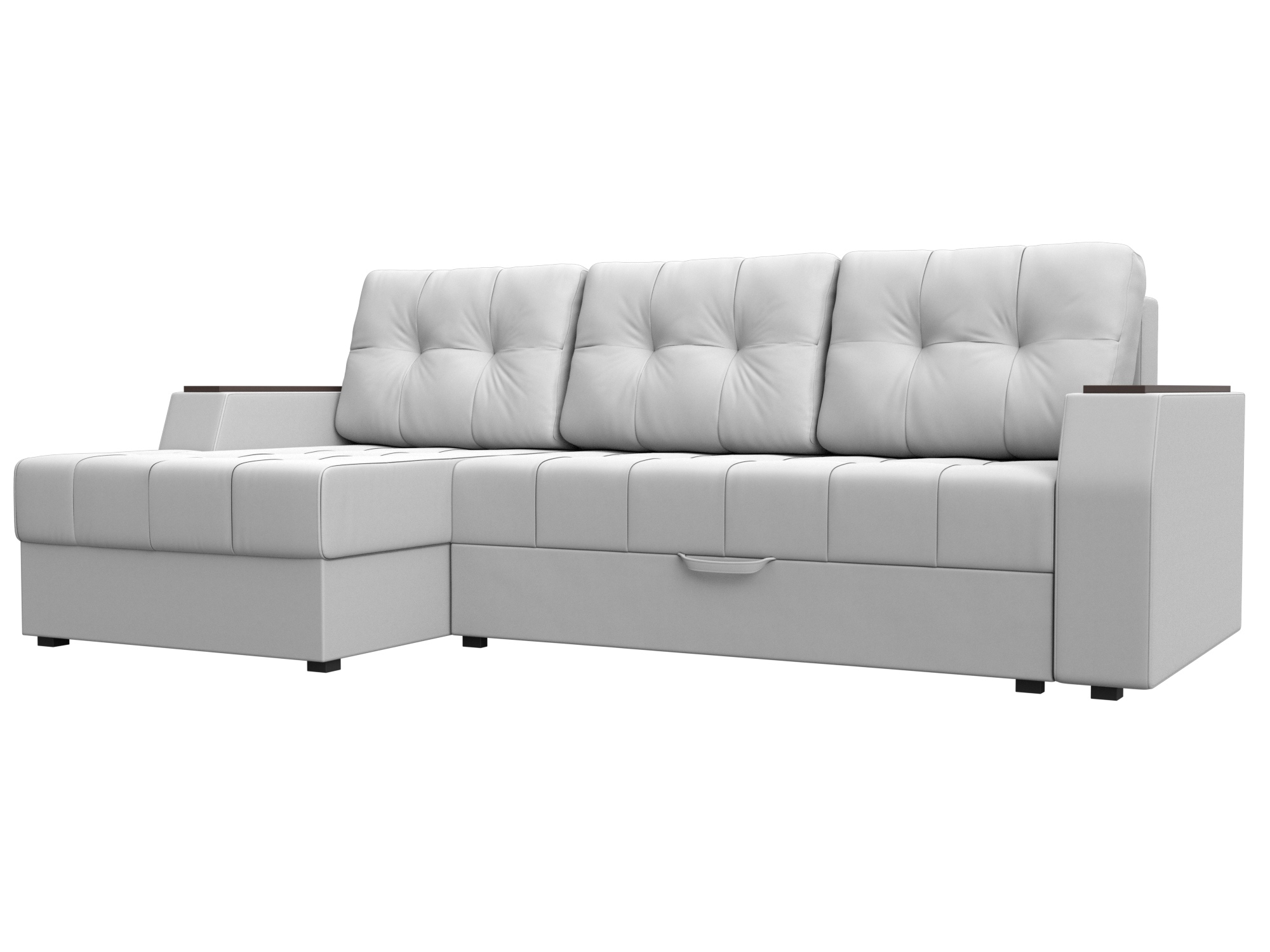 Изображение товара Диван раскладной Лига диванов 28403L_спб 247x92x150 см эко-кожа цвет белый