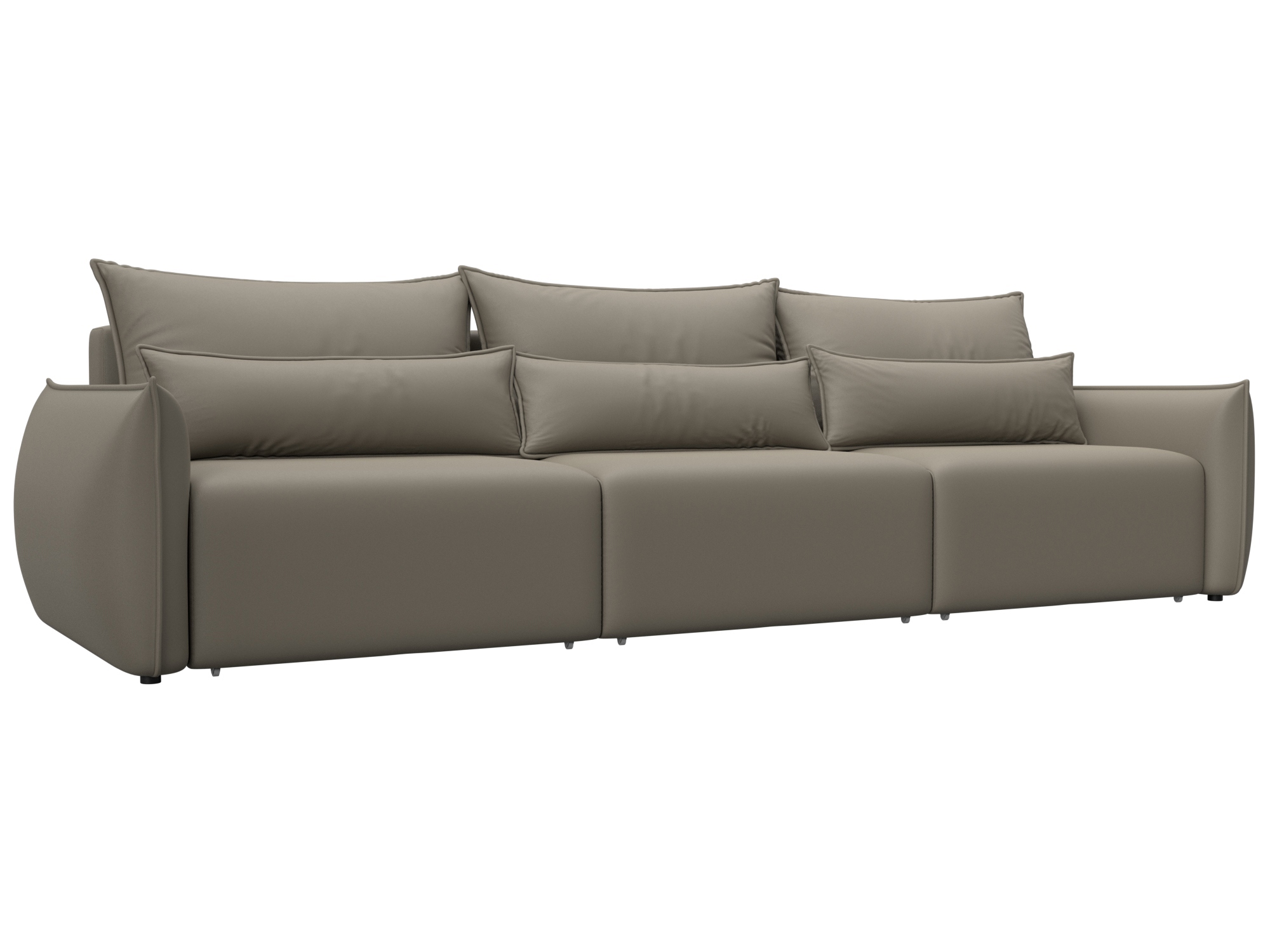 Изображение товара Диван раскладной Лига диванов 129882_спб 322x96x104 см эко-кожа бежевый